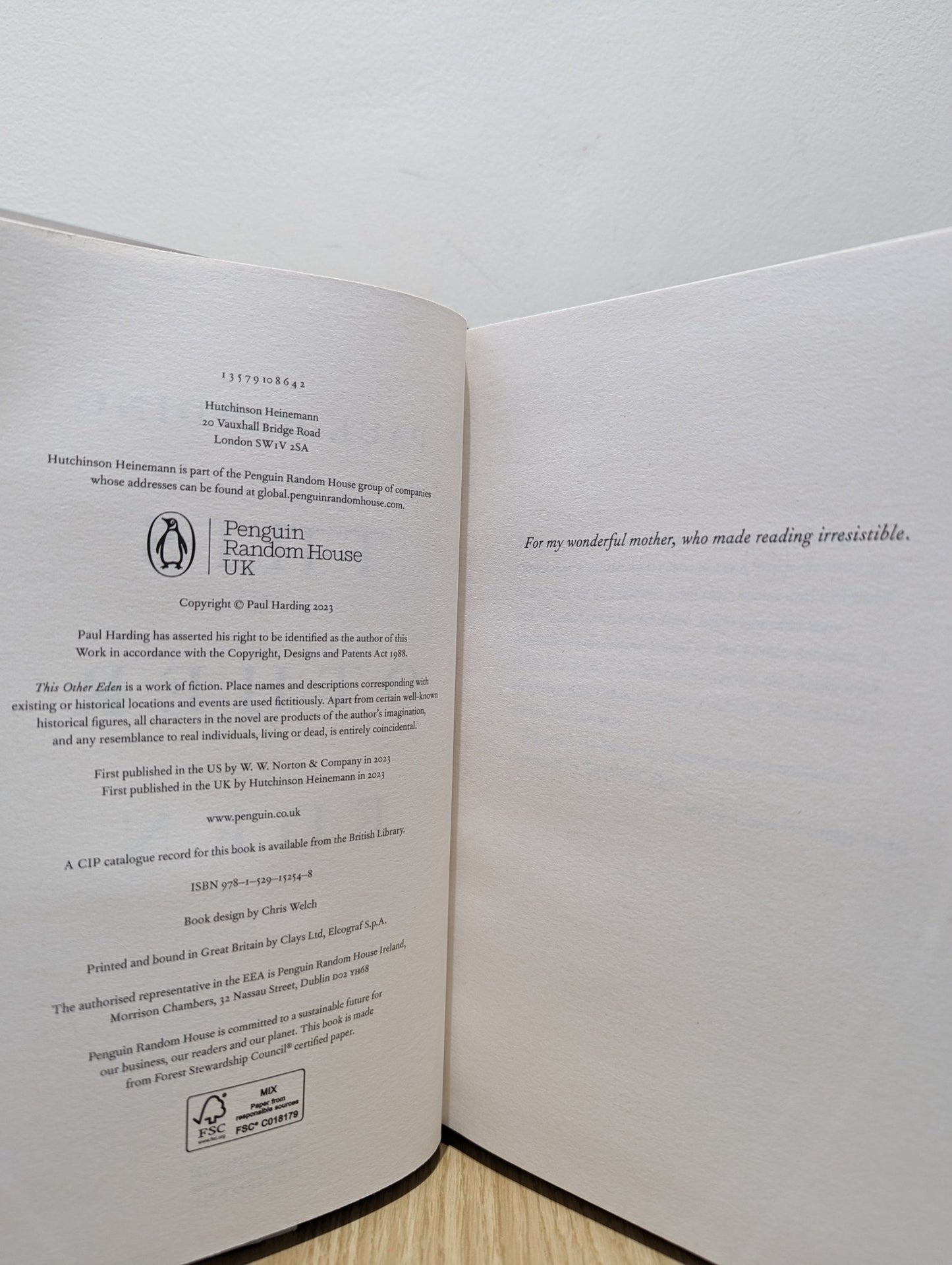 This Other Eden by Paul Harding (Signed First Edition) - Fialta Books