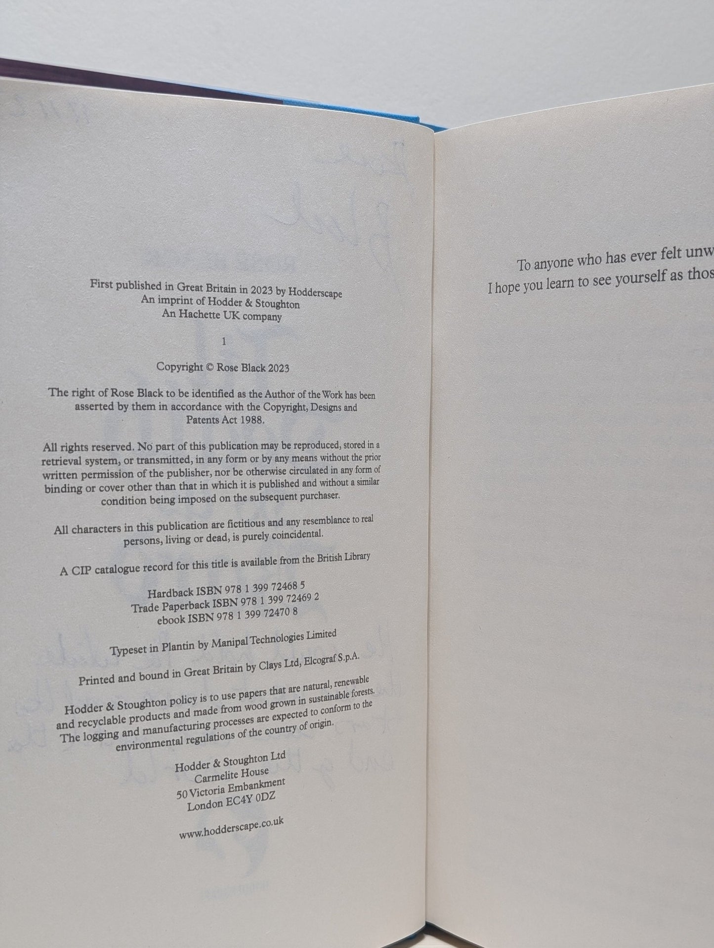 Til Death Do Us Bard by Rose Black (Signed Lined Dated First Edition) - Fialta Books