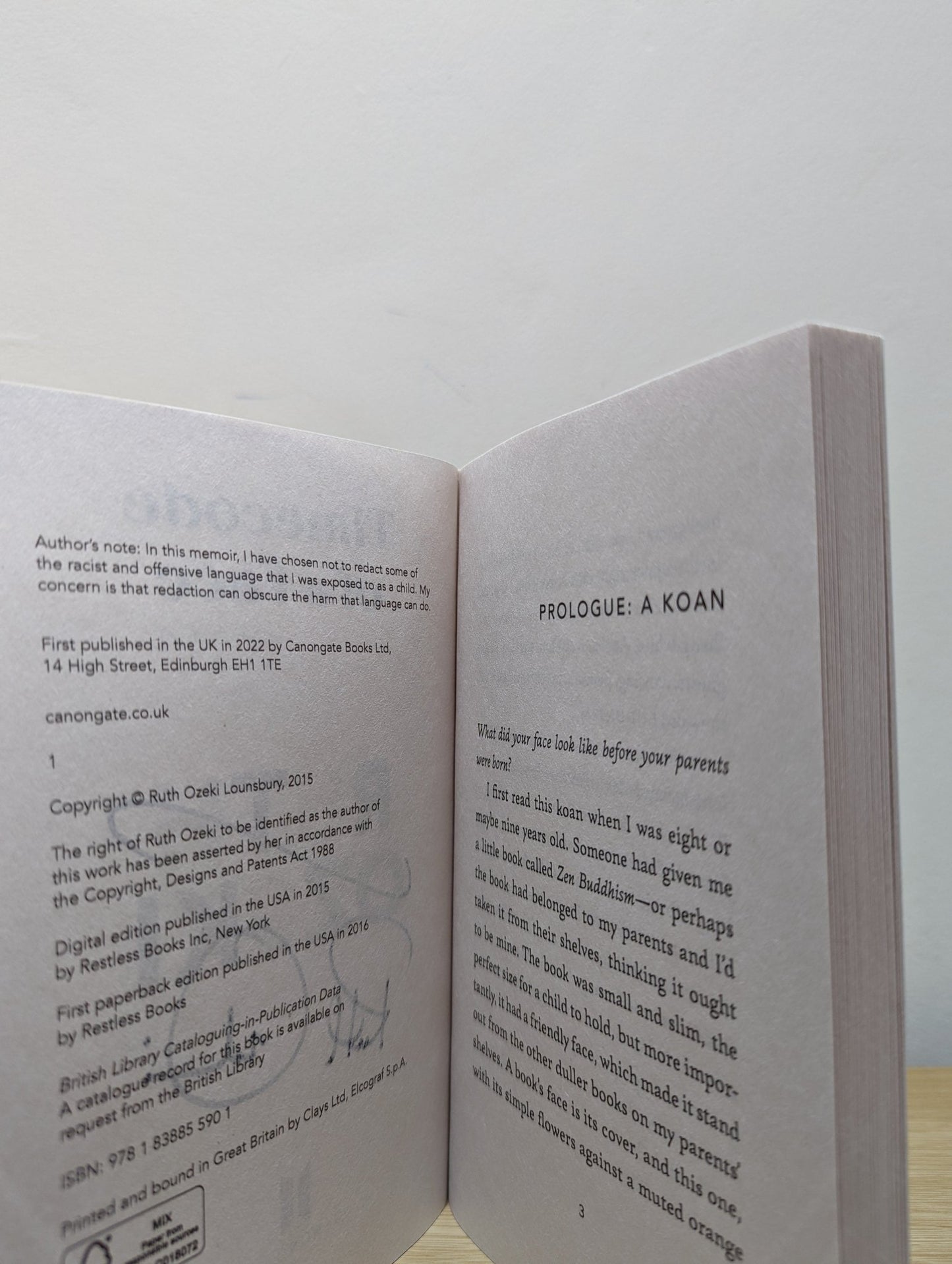 Timecode of a Face by Ruth Ozeki (Signed) - Fialta Books