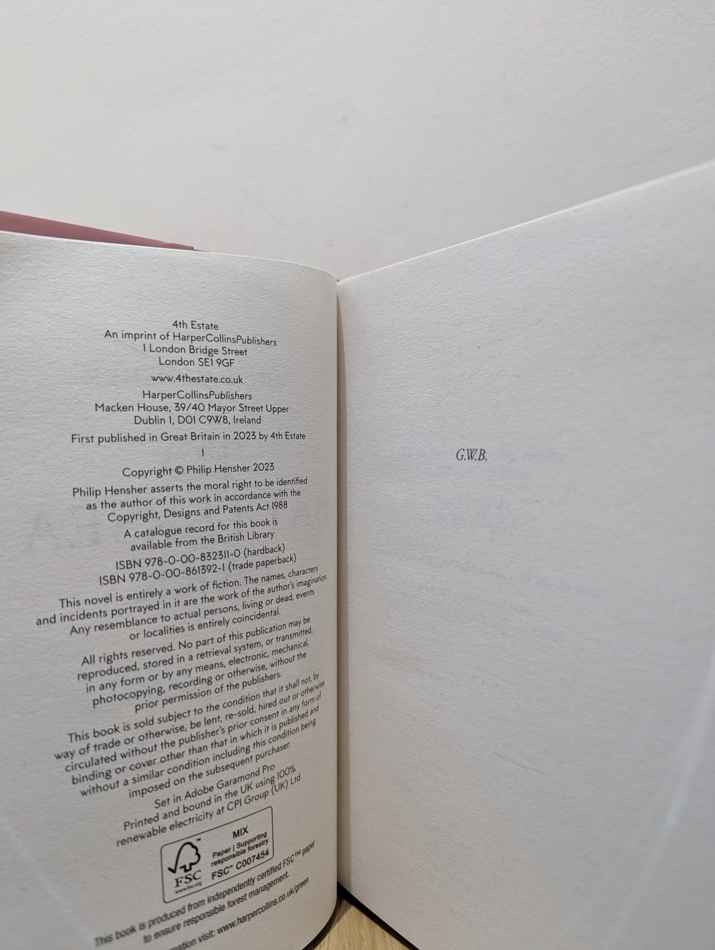 To Battersea Park by Philip Hensher (Signed First Edition) - Fialta Books