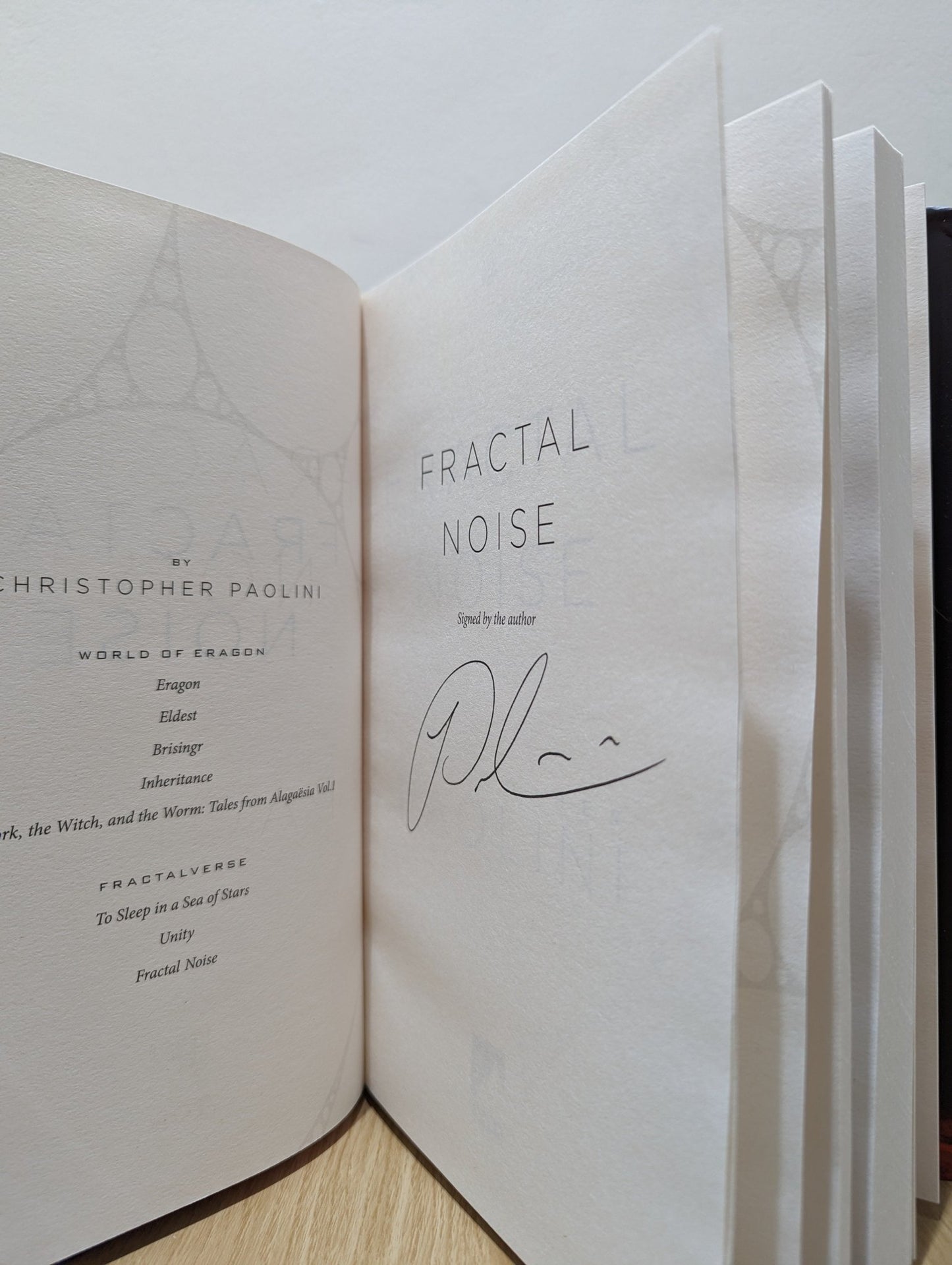 To Sleep in a Sea of Stars; Fractal Noise by Christopher Paolini (Signed First Edition) - Fialta Books