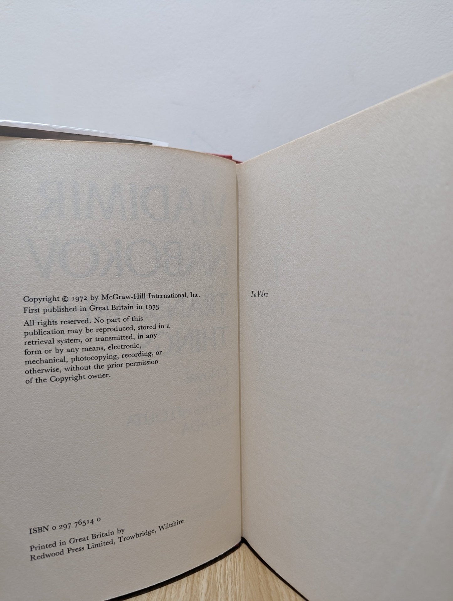 Transparent Things by Vladimir Nabokov (First Edition) - Fialta Books