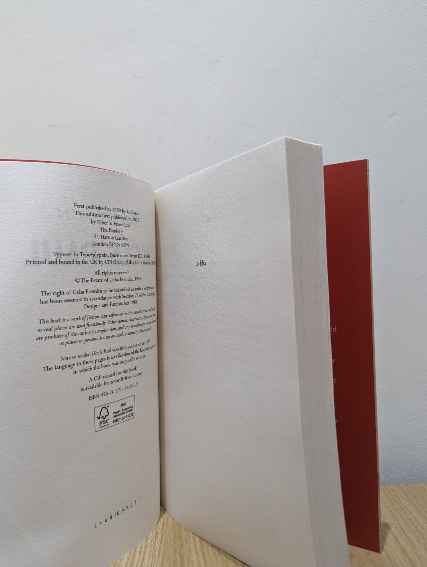 Uncle Paul by Celia Fremlin (First Edition) - Fialta Books