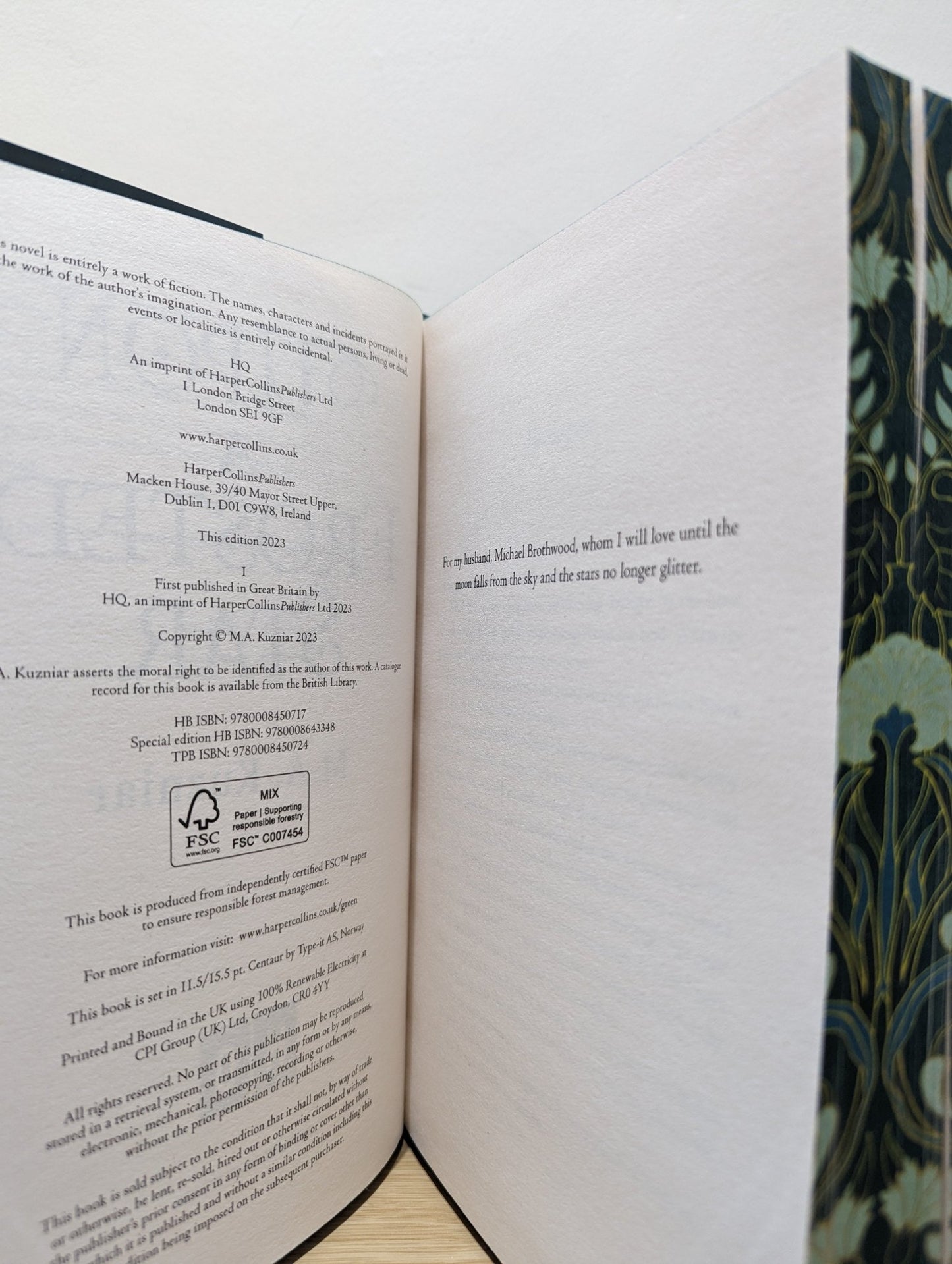 Upon a Frosted Star by M.A. Kuzniar (Signed First Edition with sprayed edges) - Fialta Books