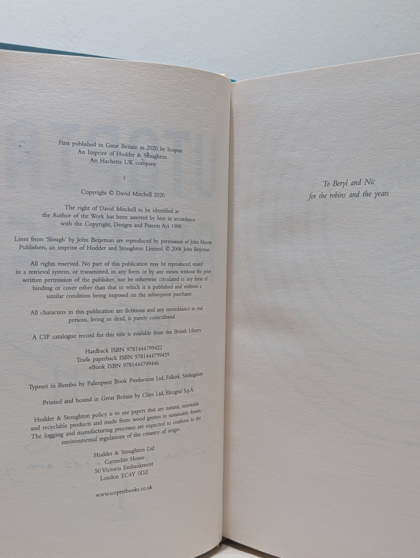 Utopia Avenue by David Mitchell (Signed Lined First Edition) - Fialta Books