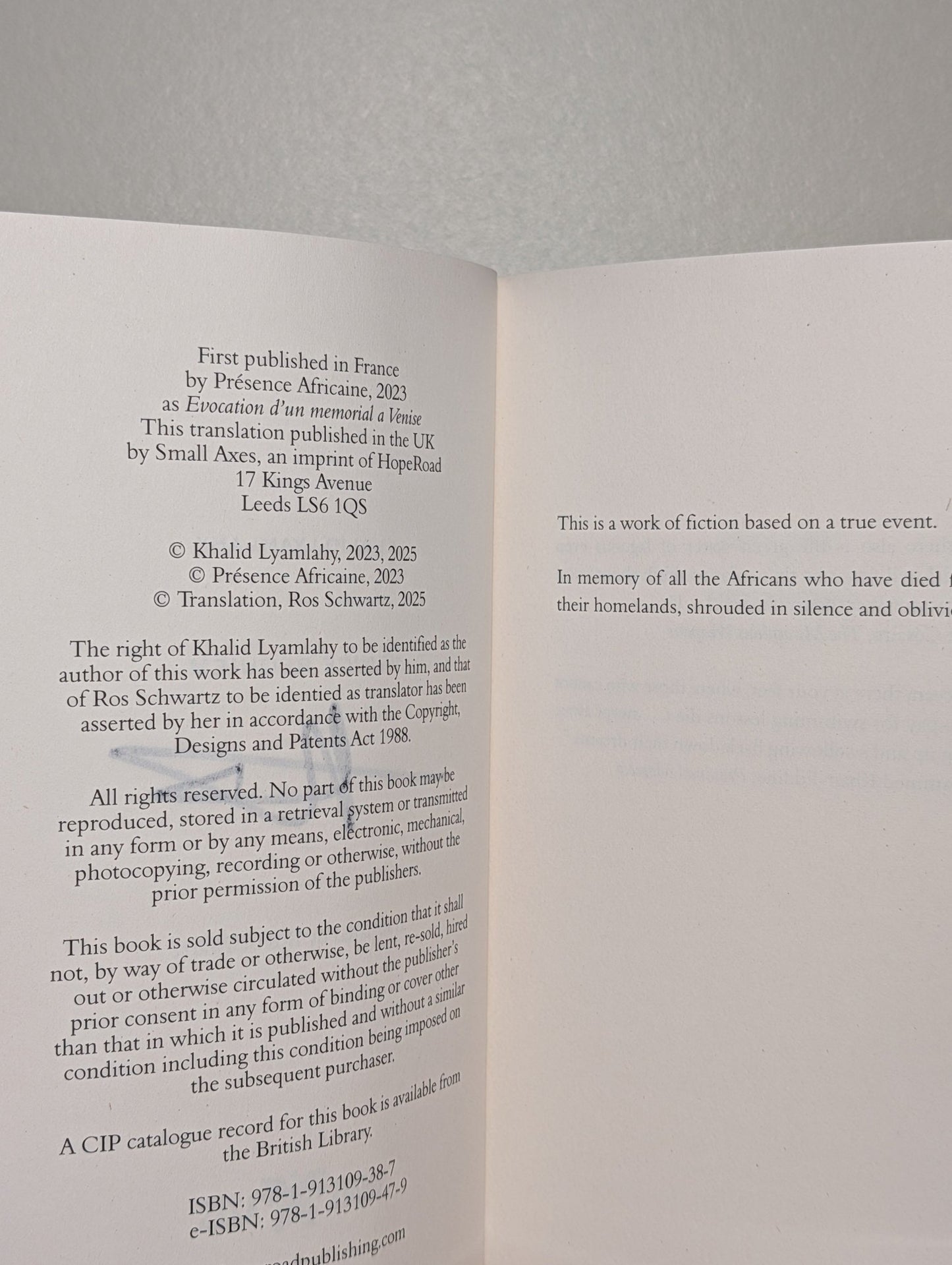 Venice Requiem by Khalid Lyamlahy (Signed First Edition) - Fialta Books