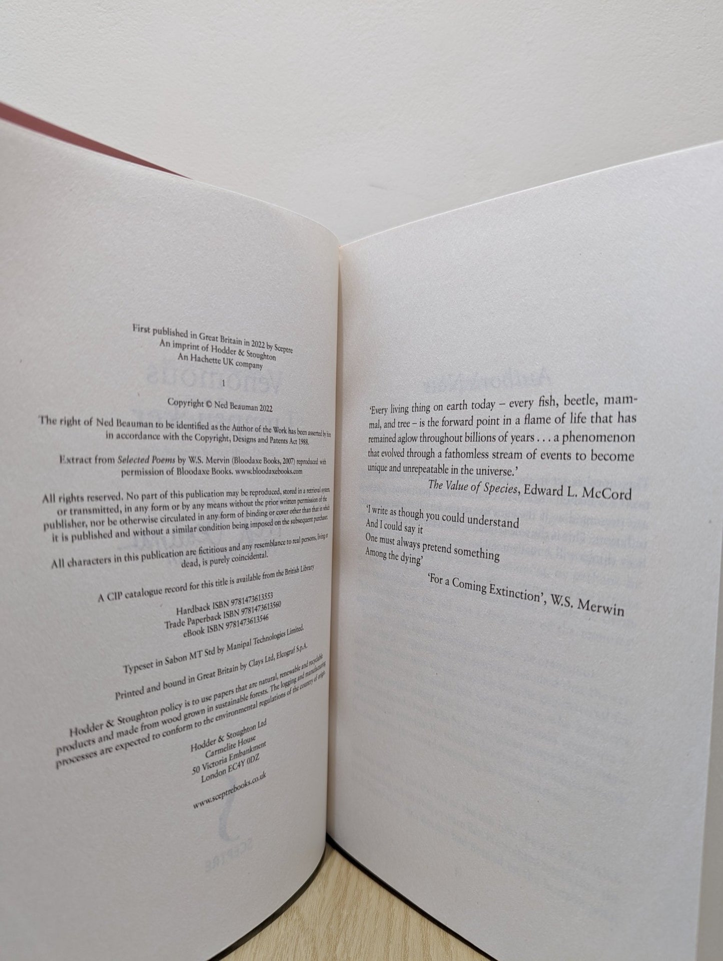 Venomous Lumpsucker by Ned Beauman (Signed First Edition) - Fialta Books