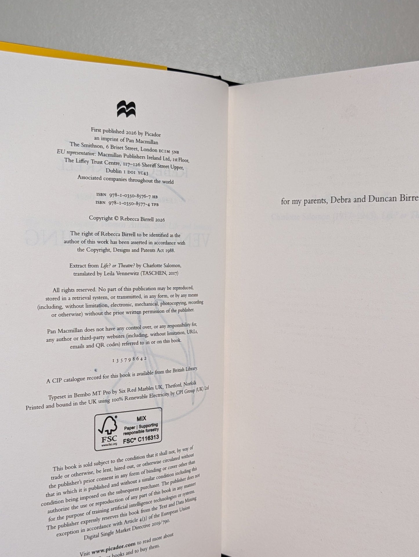 Venus, Vanishing by Rebecca Birrell (Signed First Edition) - Fialta Books