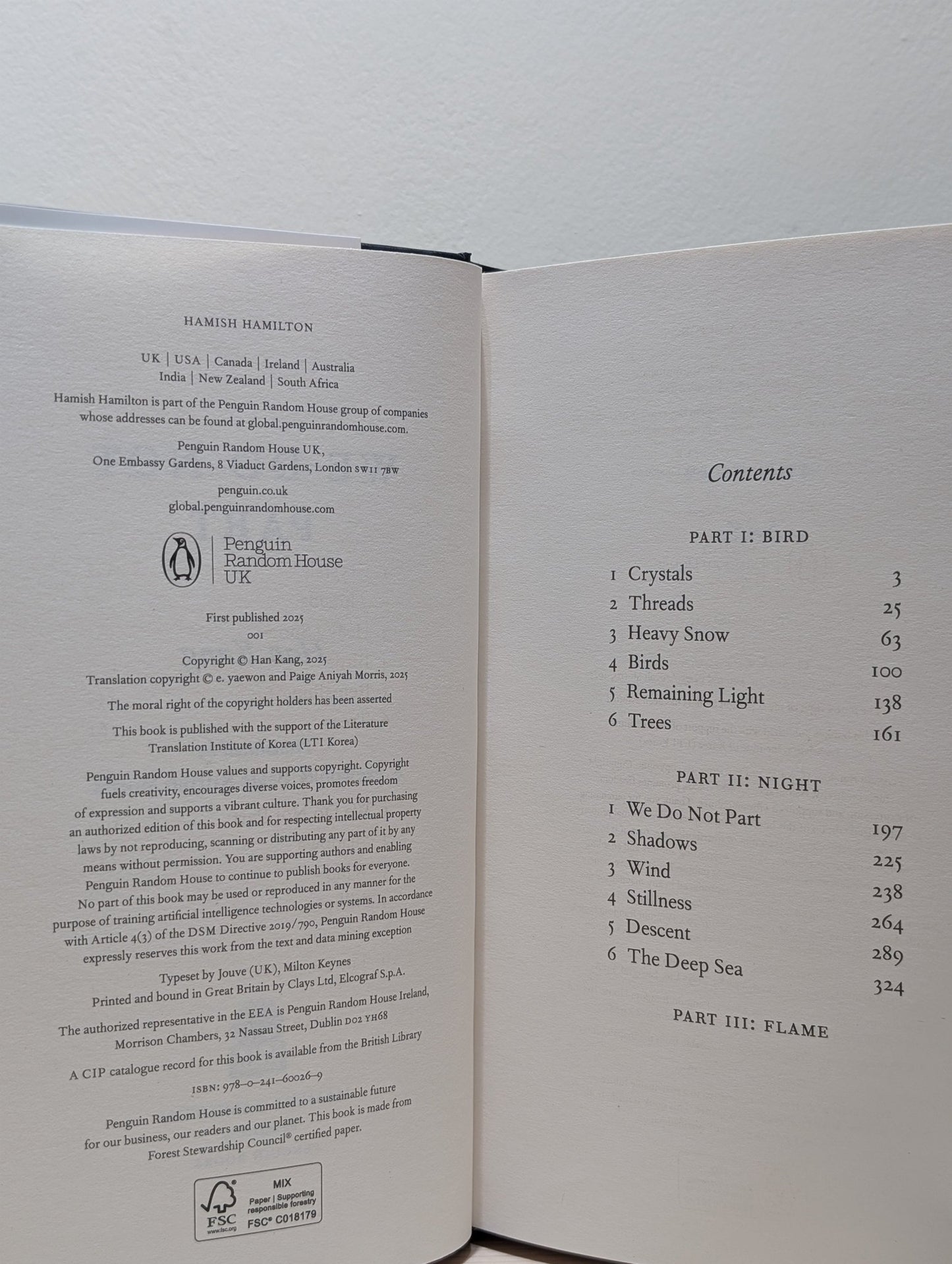 We Do Not Part by Han Kang (First Edition) - Fialta Books