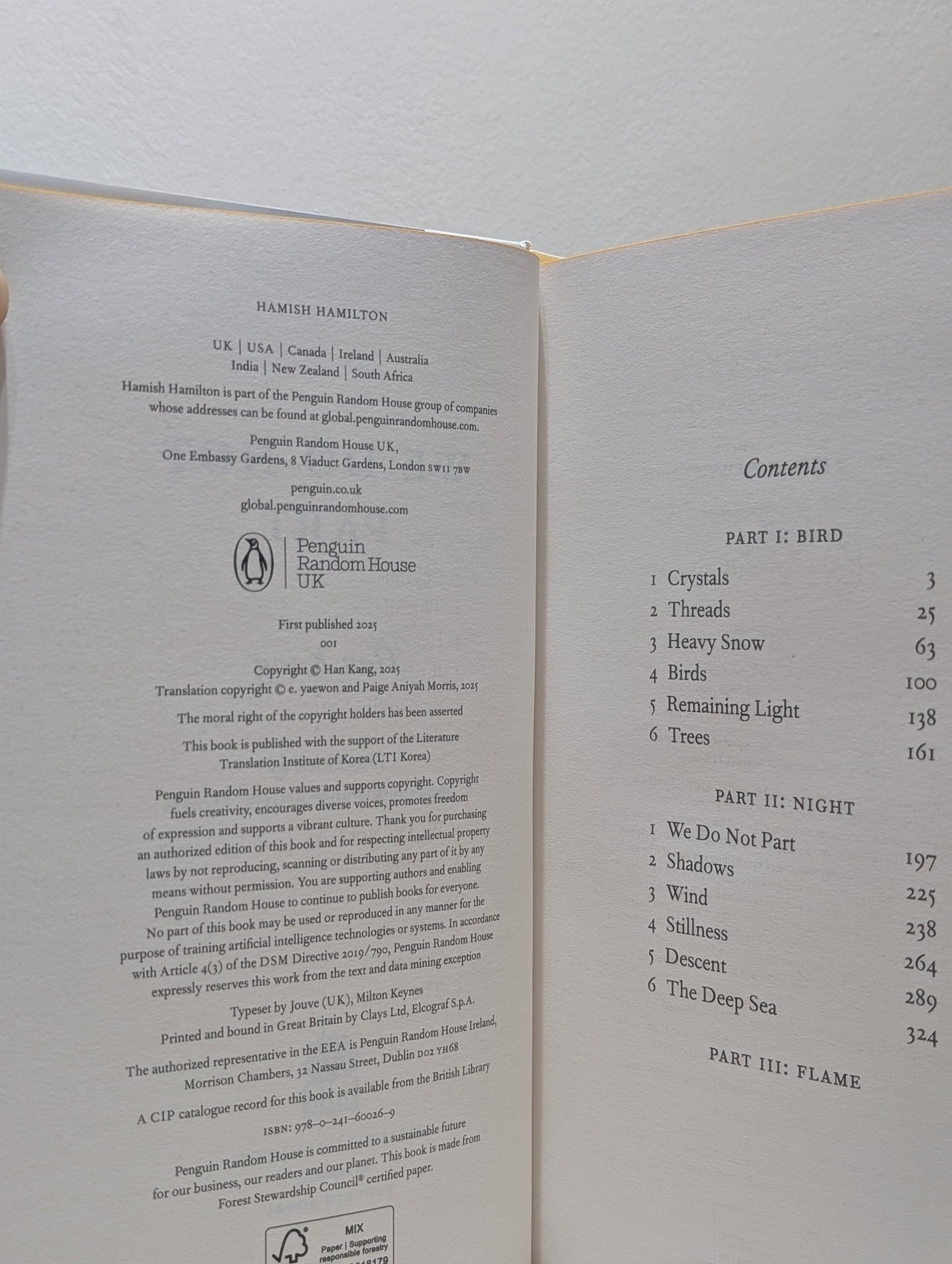 We Do Not Part by Han Kang (First Edition with sprayed edges) - Fialta Books