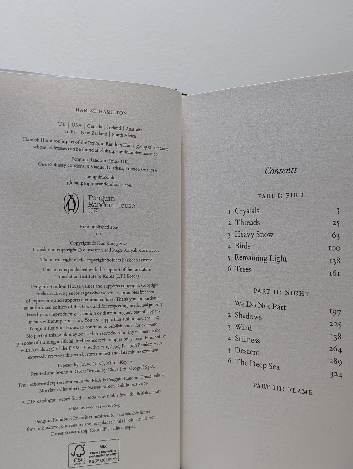 We Do Not Part by Han Kang (Signed First Edition with stencilled edges) - Fialta Books