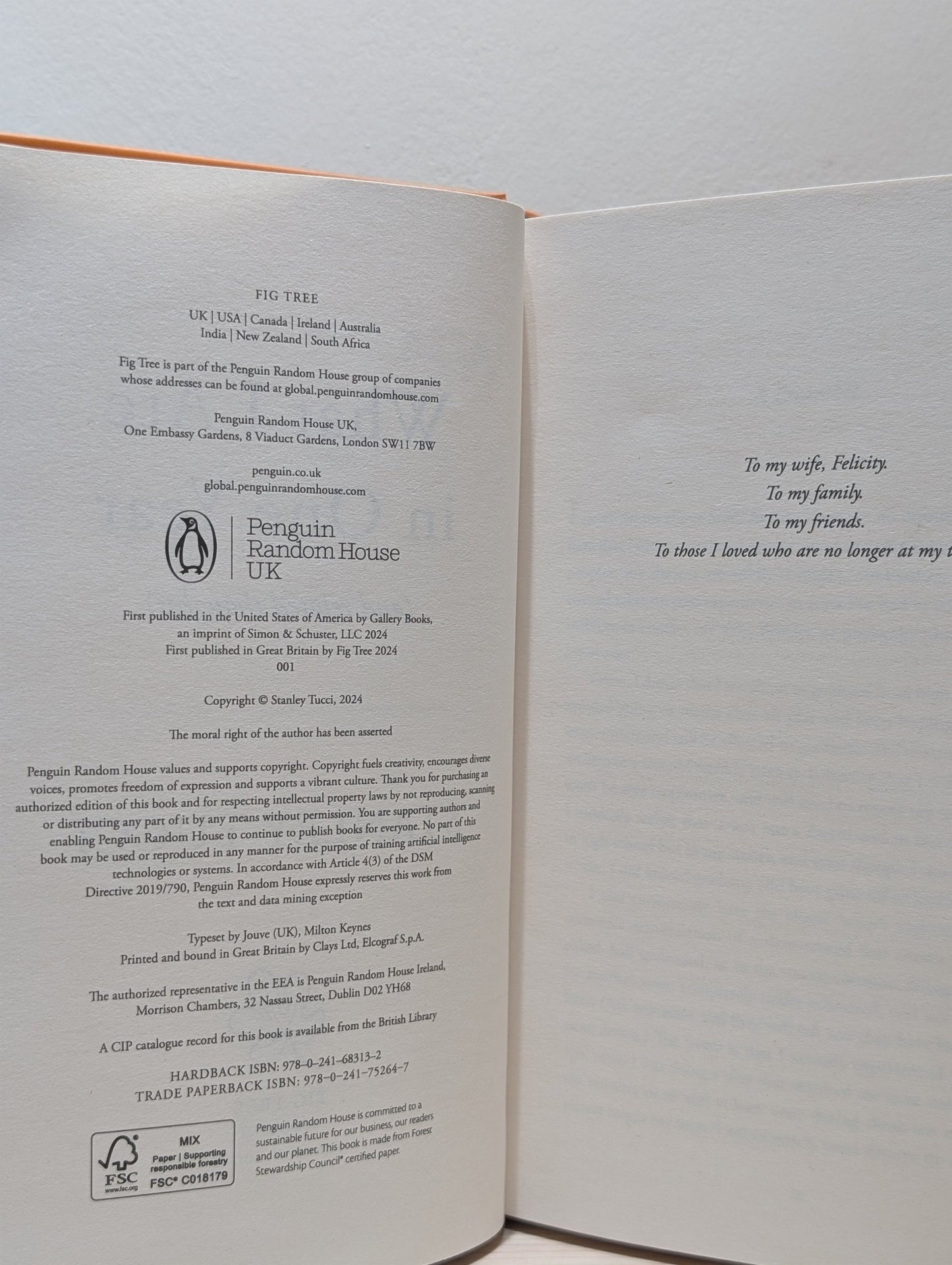 What I Ate in One Year by Stanley Tucci (Signed First Edition) - Fialta Books