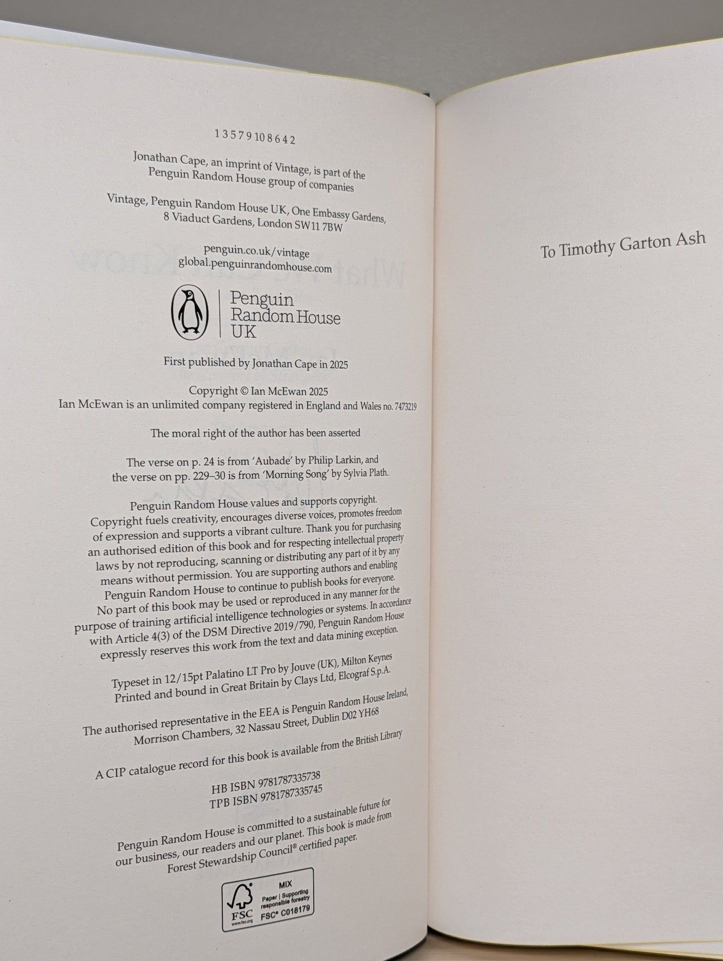 What We Can Know by Ian McEwan (Signed First Edition with sprayed edges) - Fialta Books