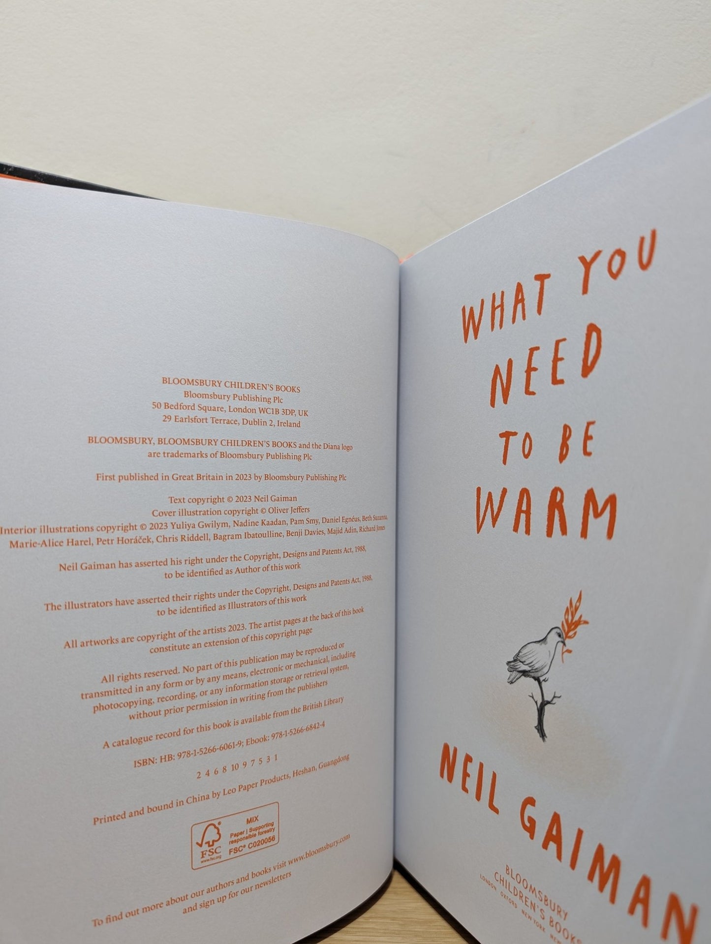 What You Need to Be Warm by Neil Gaiman (Signed First Edition) - Fialta Books