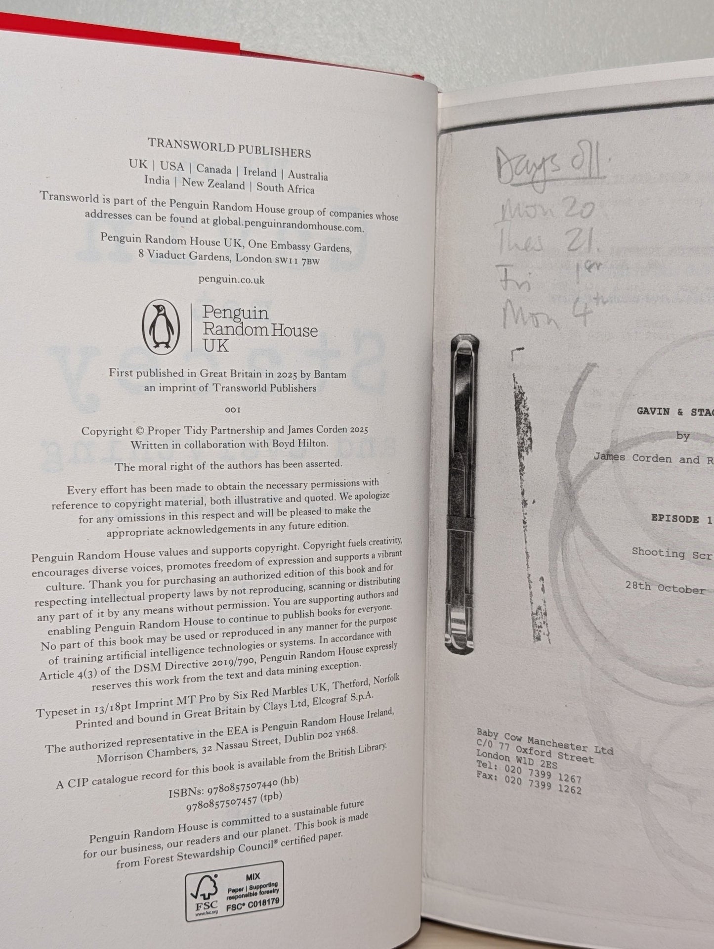 When Gavin Met Stacey and Everything in Between by Ruth Jones James Corden Jones (Double Signed) - Fialta Books