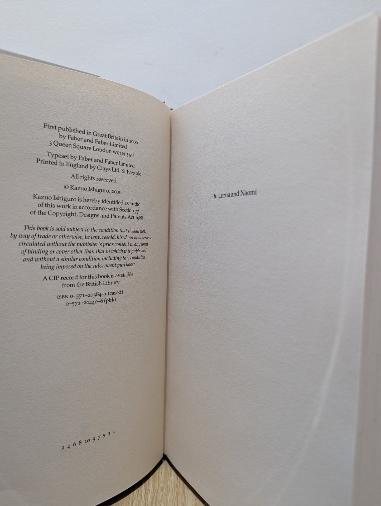 When We Were Orphans by Kazuo Ishiguro (First Edition Fine) - Fialta Books