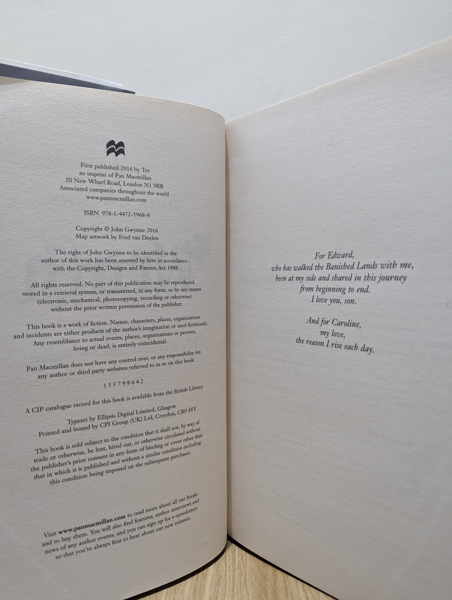 Wrath: The Faithful and the Fallen book 4 by John Gwynne (Signed Numbered First Edition) - Fialta Books