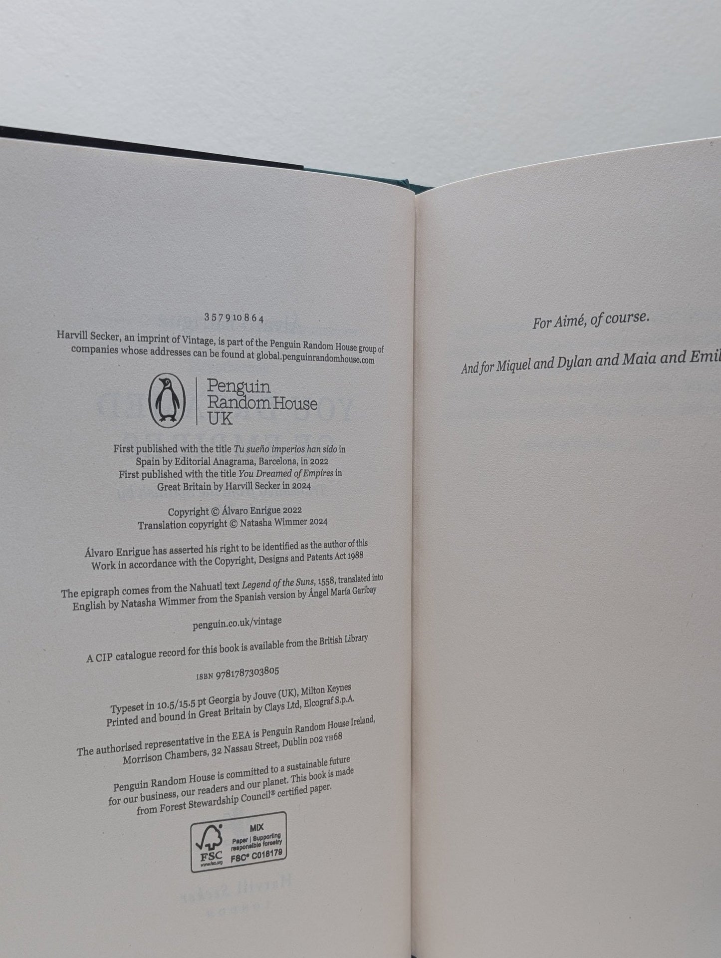 You Dreamed of Empires by Alvaro Enrigue - Fialta Books