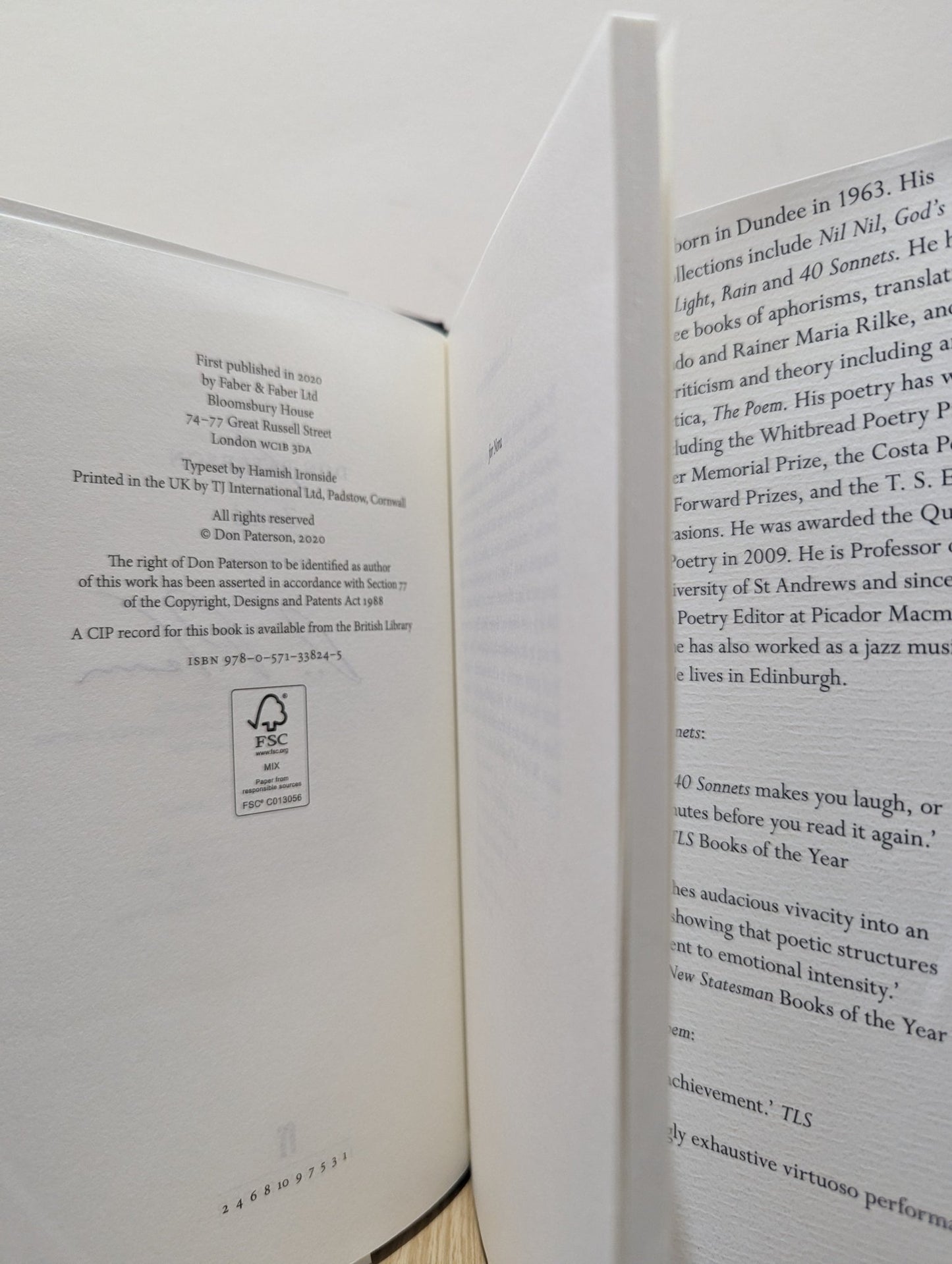 Zonal by Don Paterson (Signed First Edition) - Fialta Books