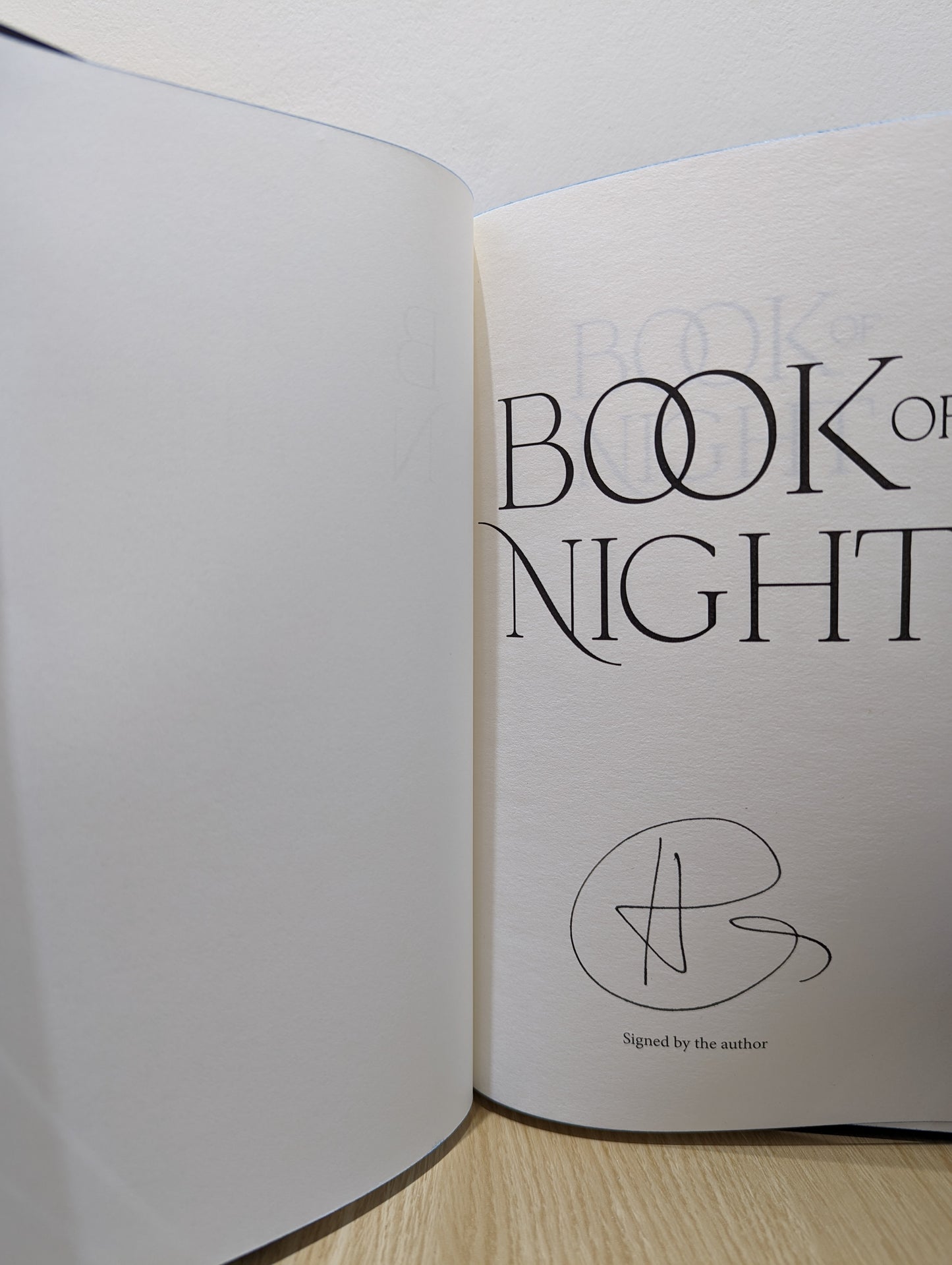 Book of Night (Signed First Edition with sprayed edges)