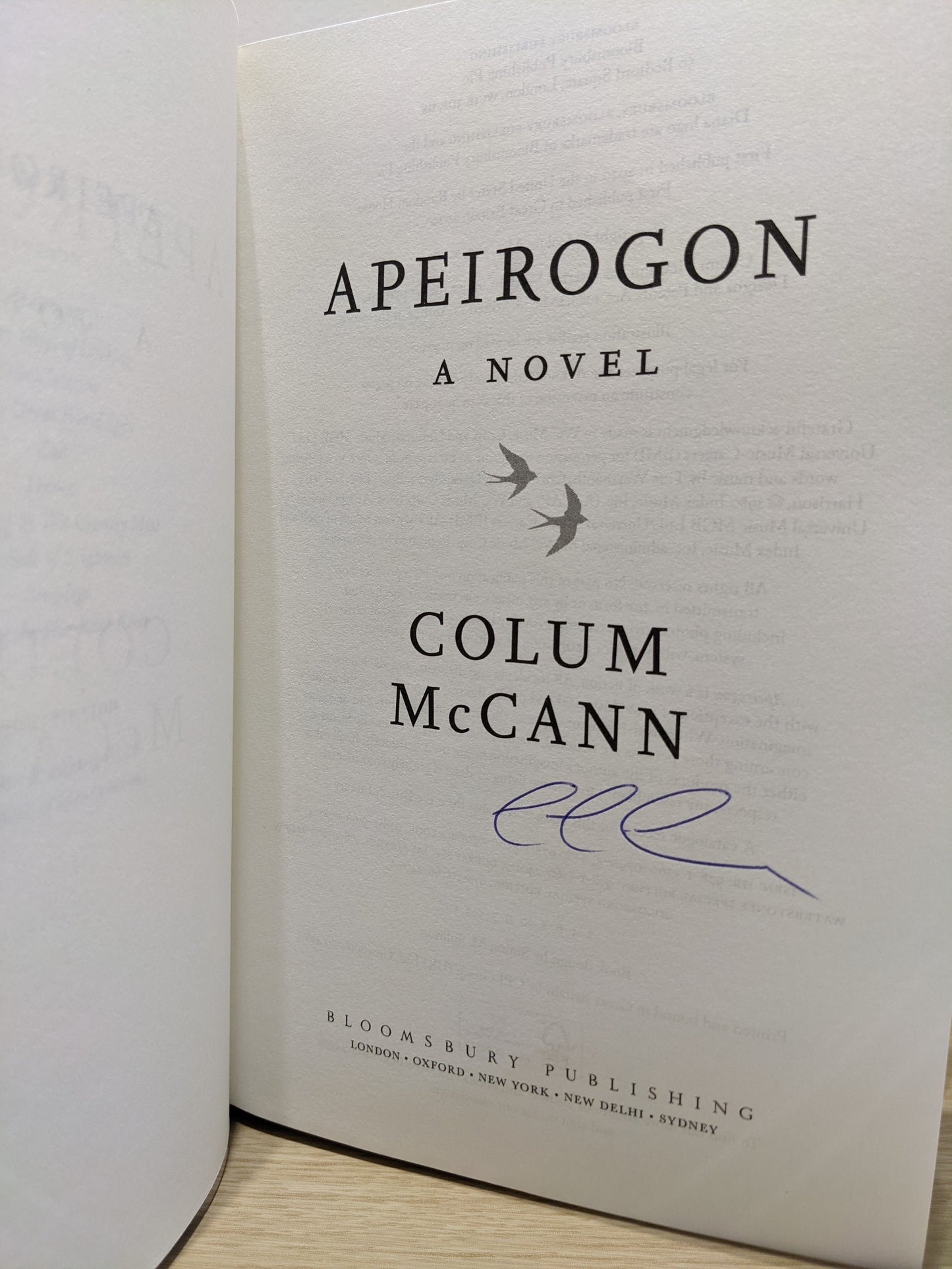 Apeirogon (Signed First Edition)