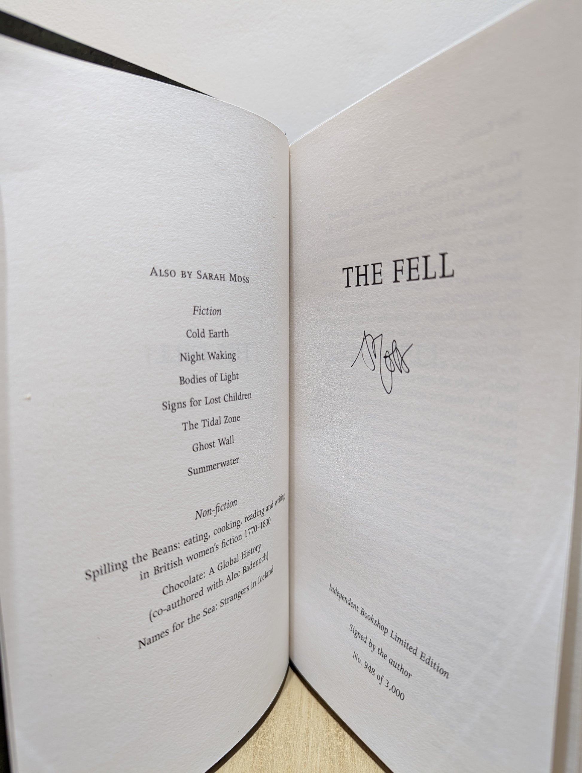 The Fell (Signed Numbered First Edition)