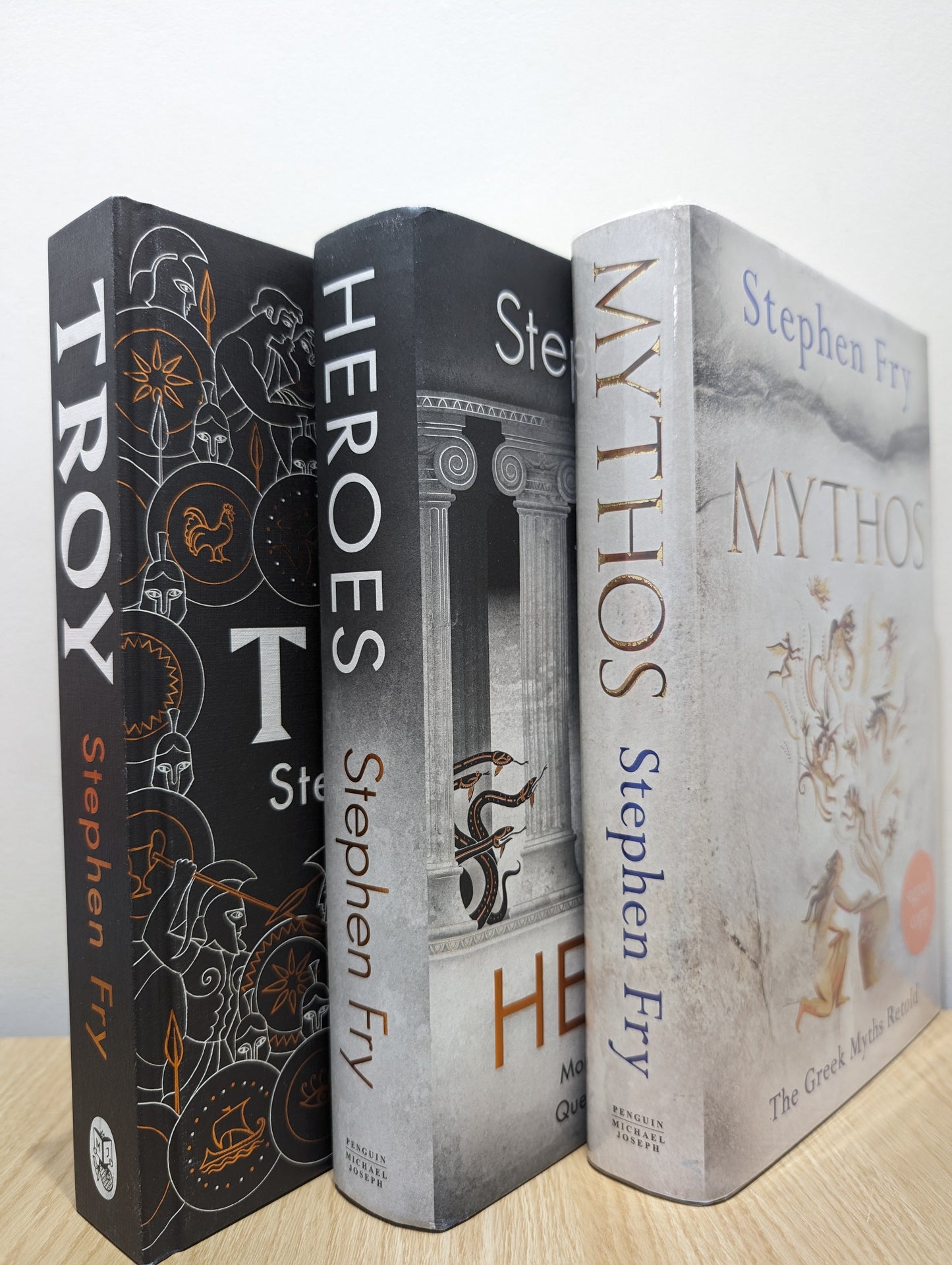 Mythos; Heroes; Troy (Stephen Fry's Great Mythology Signed Set)