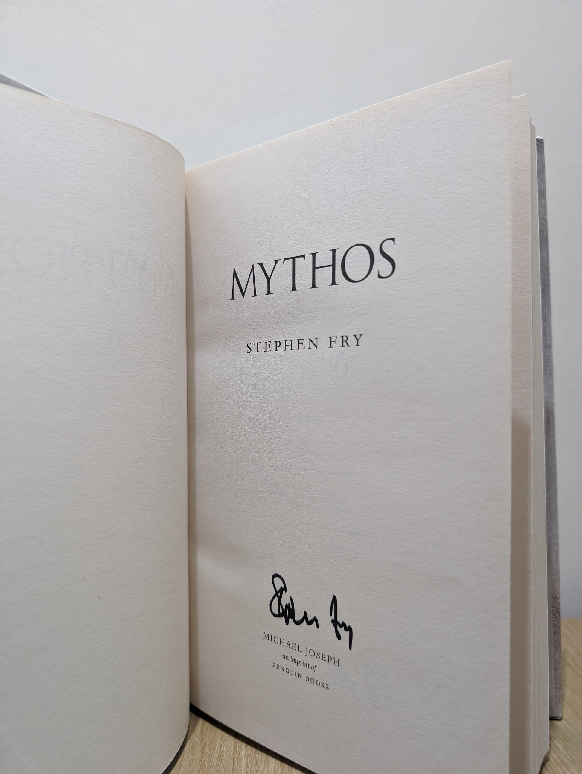 Mythos; Heroes; Troy (Stephen Fry's Great Mythology Signed Set)