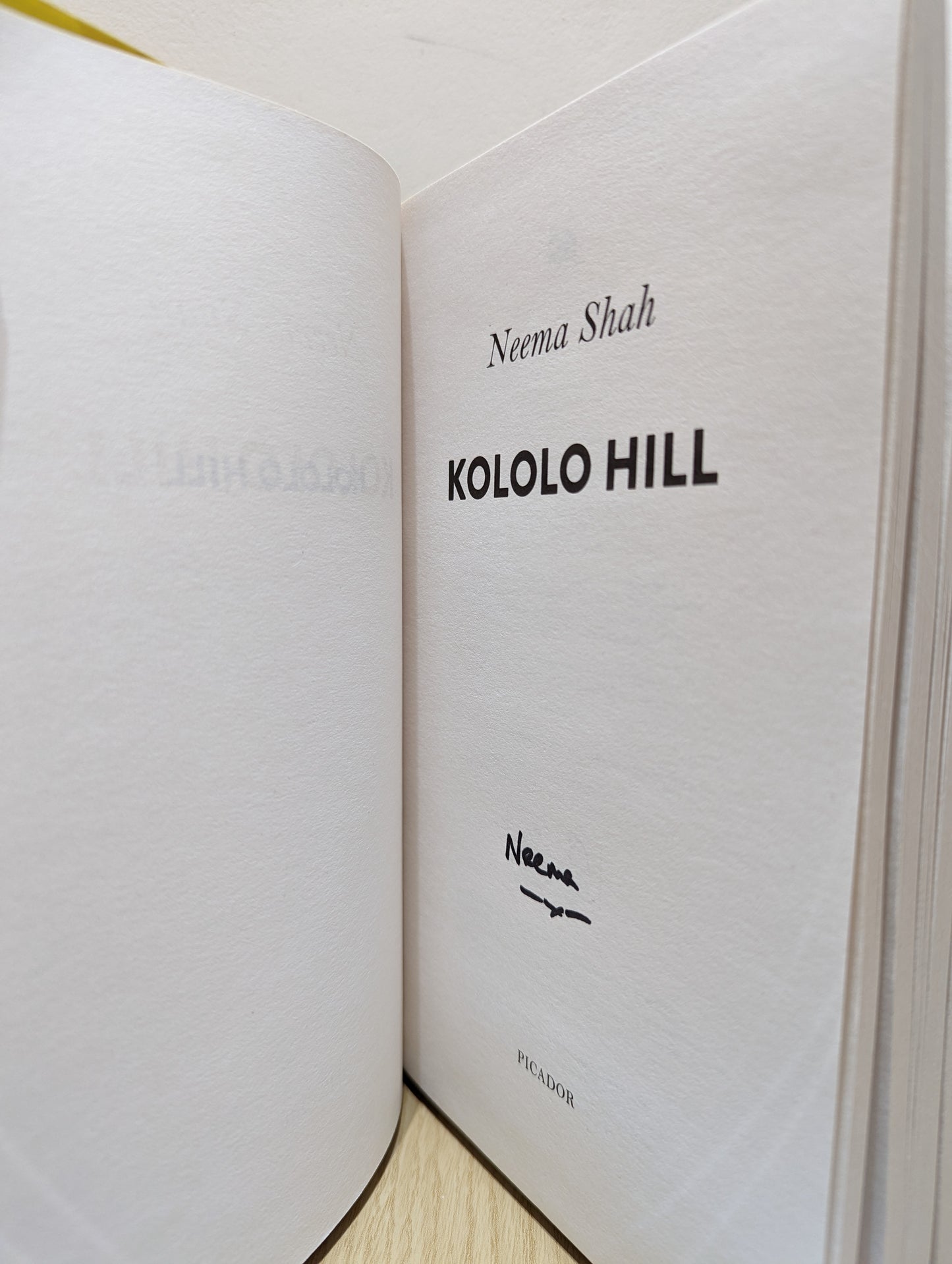 Kololo Hill (Signed to Title Page)