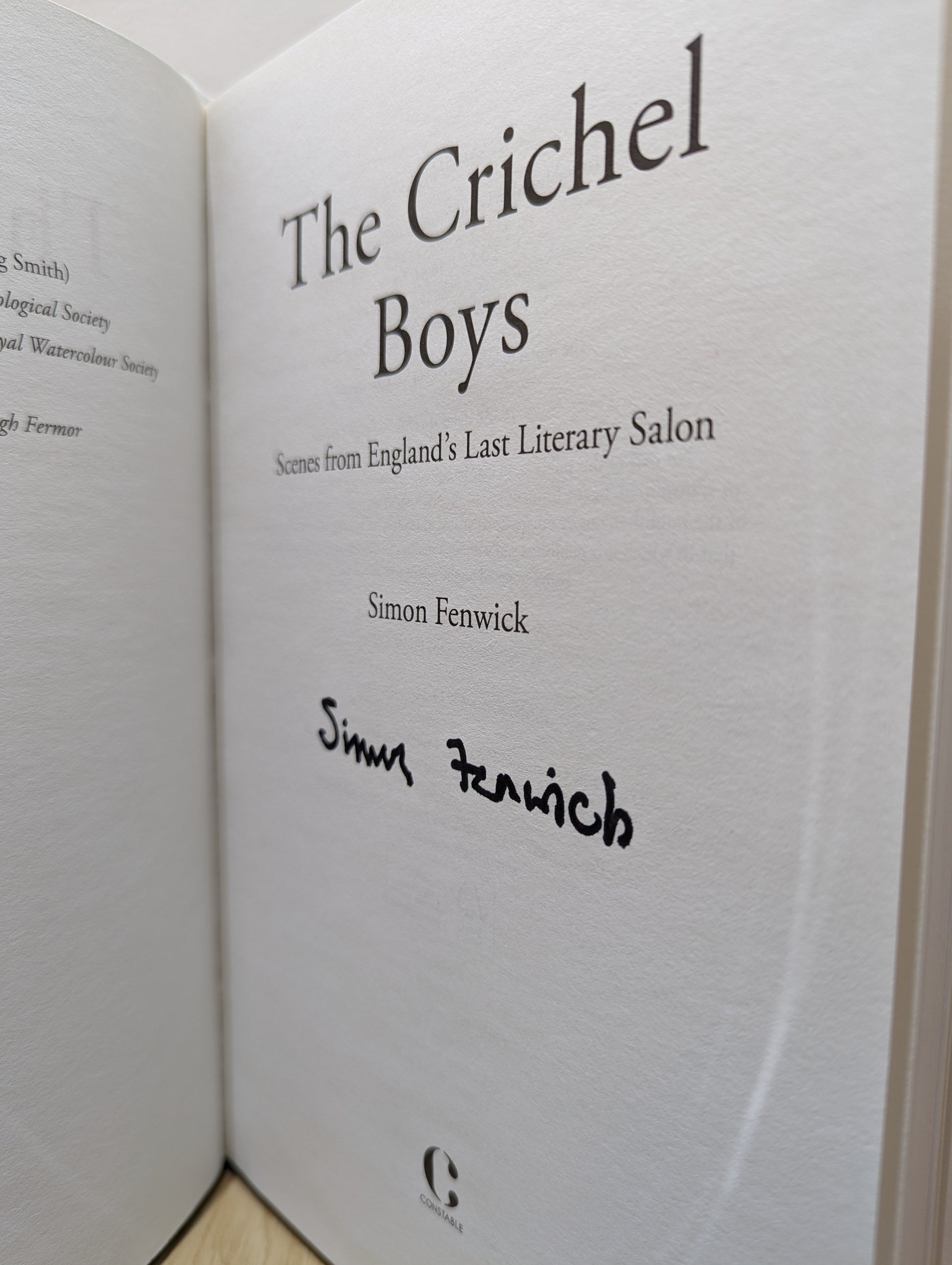 The Crichel Boys: Scenes from England's Last Literary Salon (Signed First Edition)