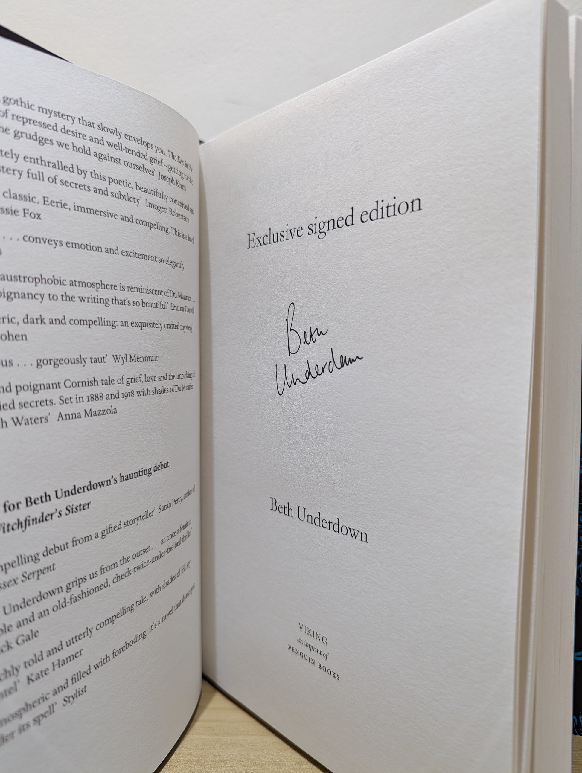 The Key In The Lock (Signed First Edition)