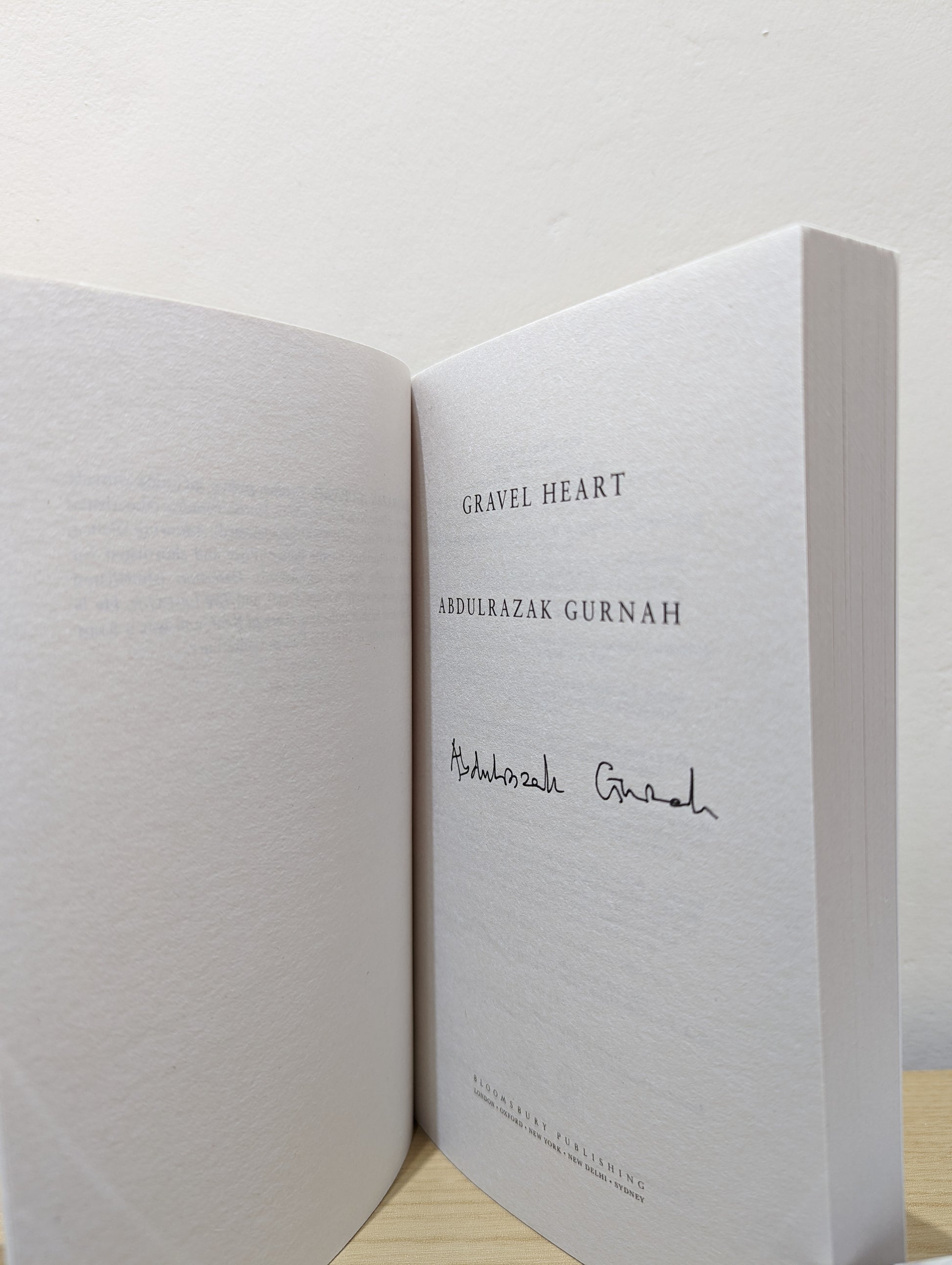 Gravel Heart (Signed to Title Page)