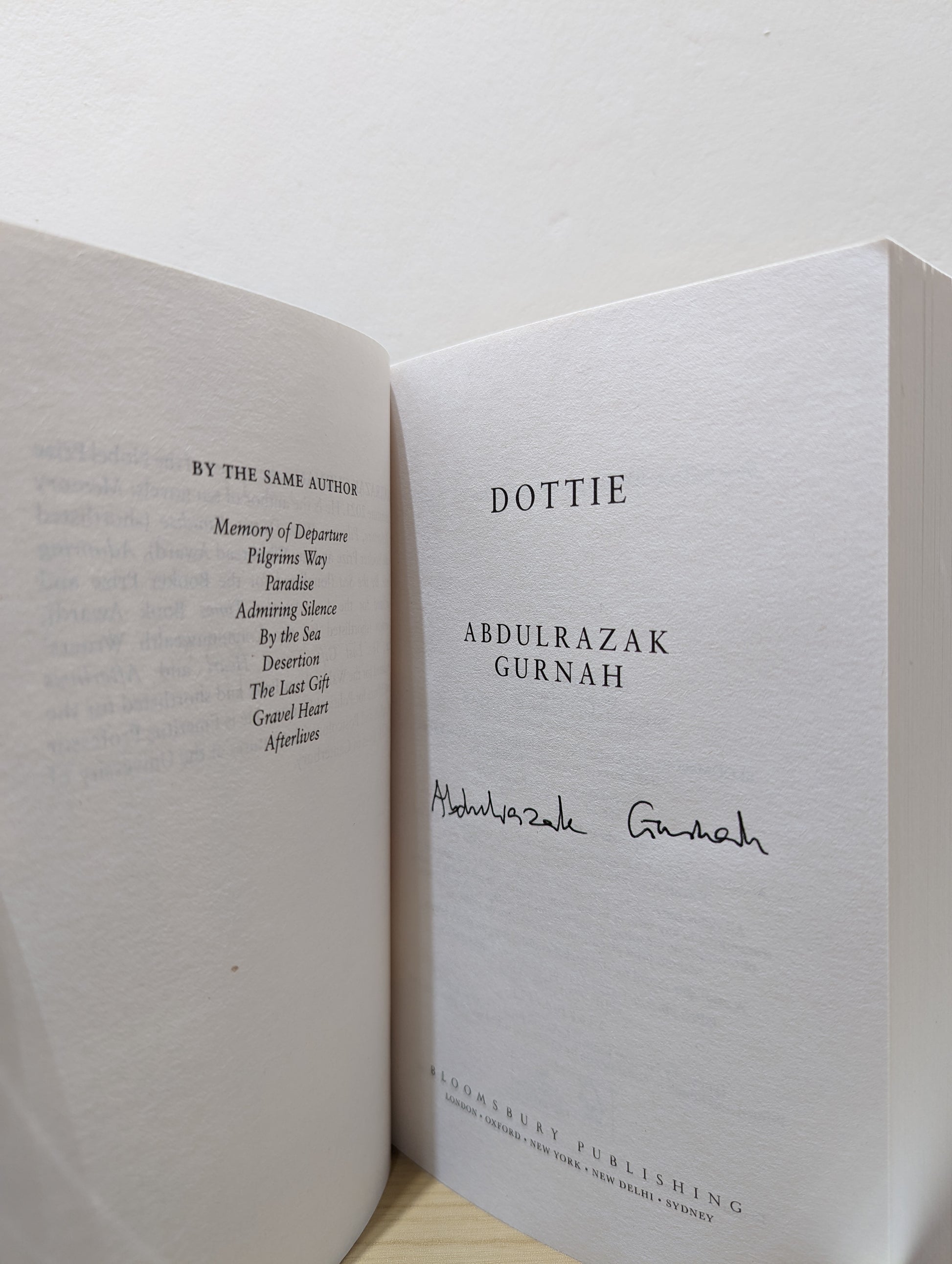 Dottie (Signed to Title Page)