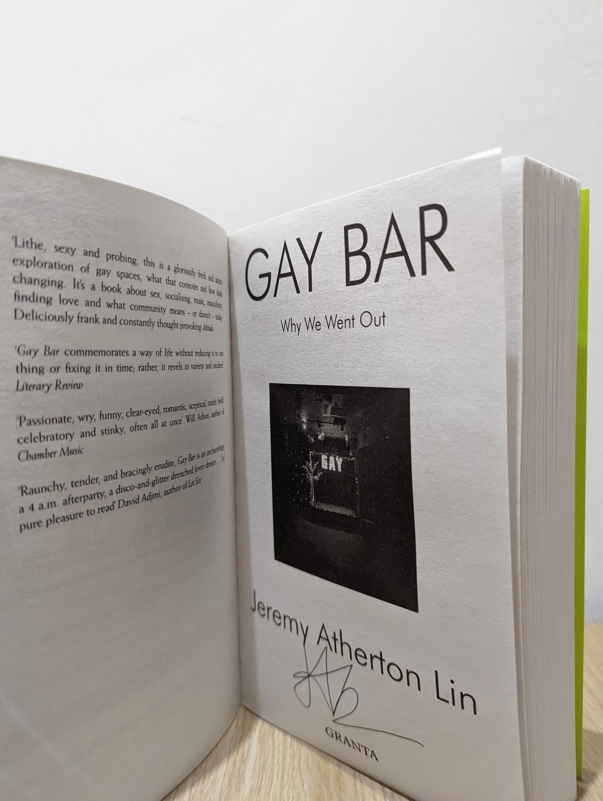 Gay Bar: Why We Went Out (Signed First Paperback Edition)