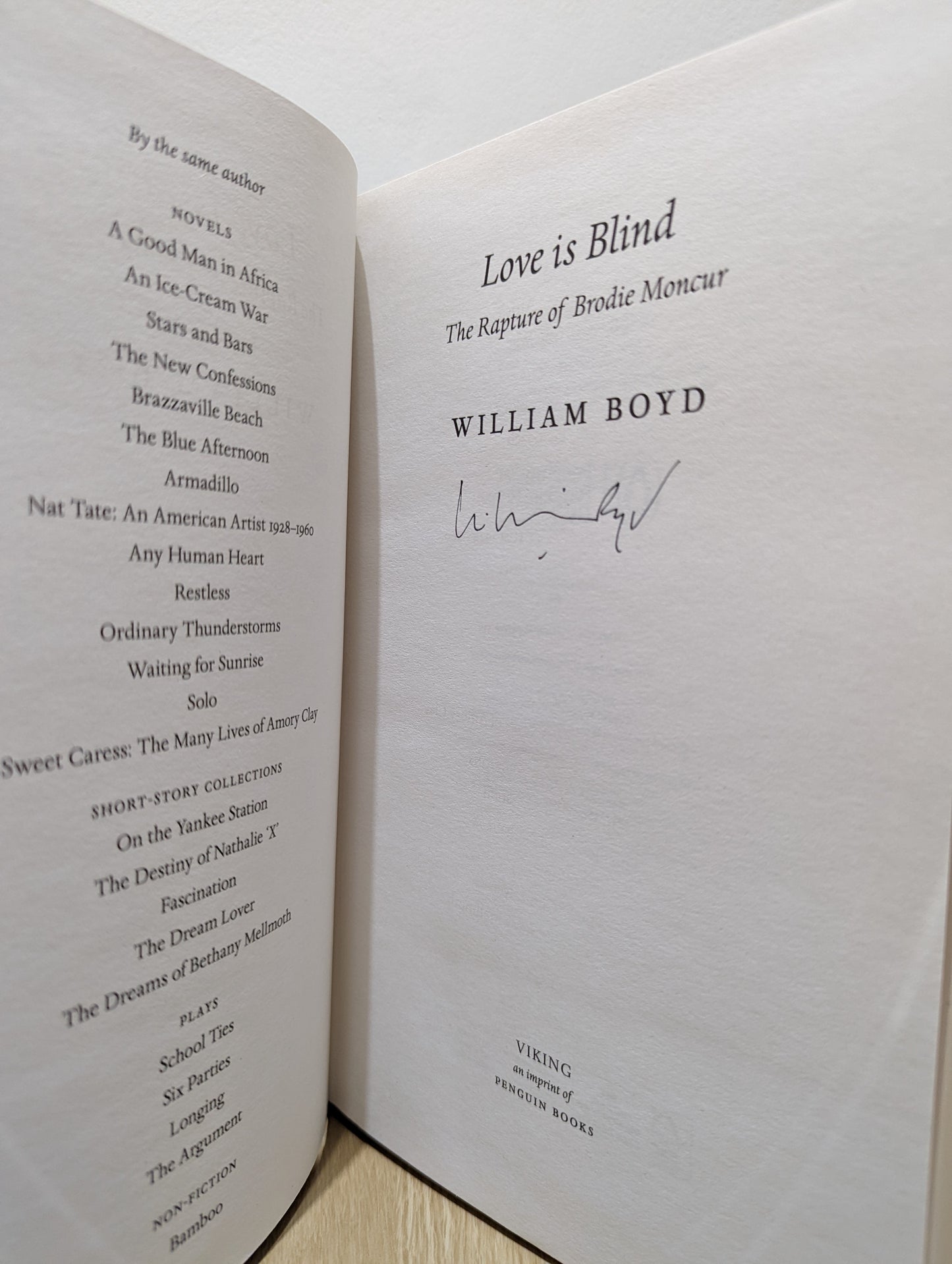 Love is Blind (Signed First Edition)