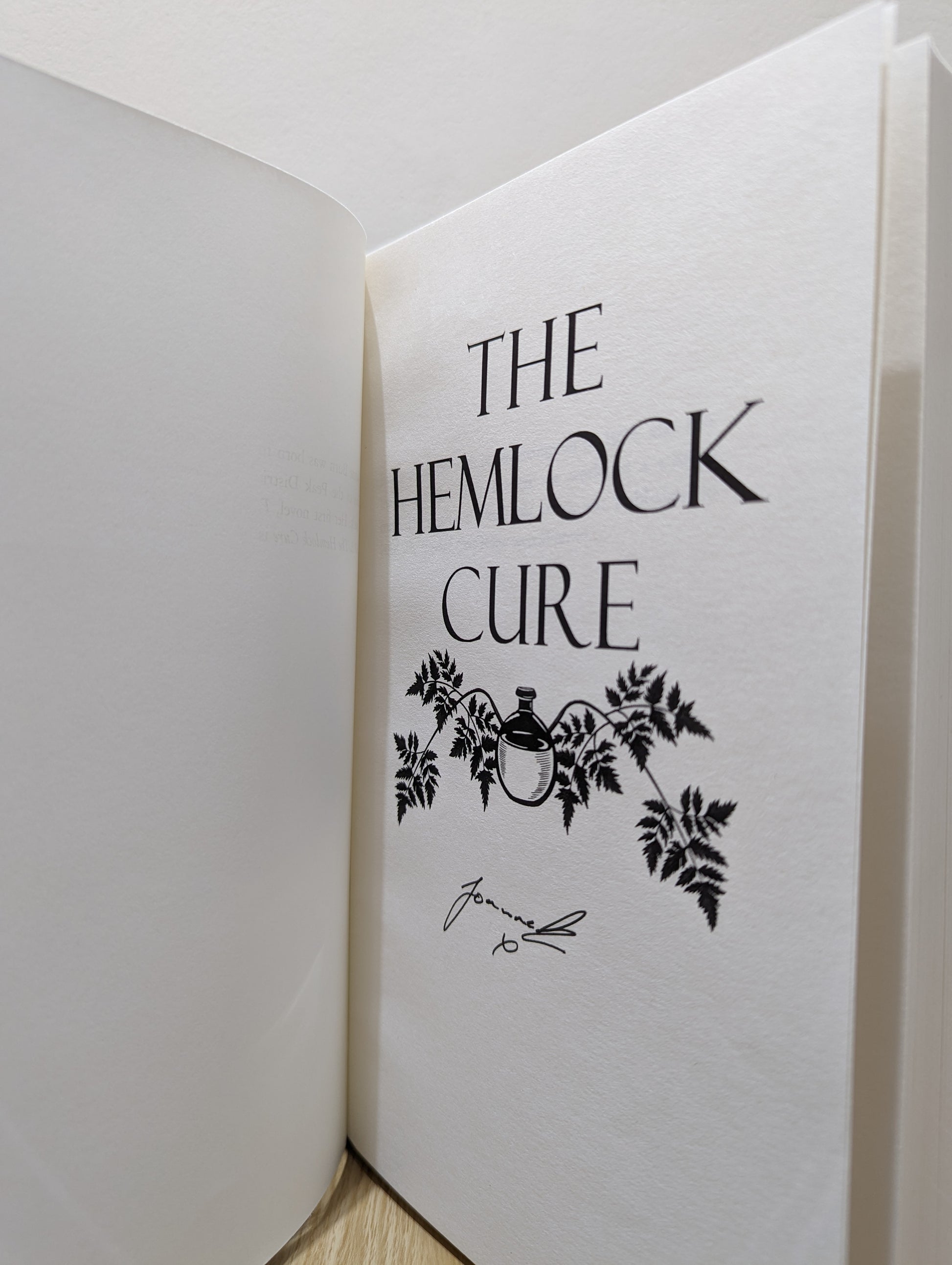 The Hemlock Cure (Signed First Edition)