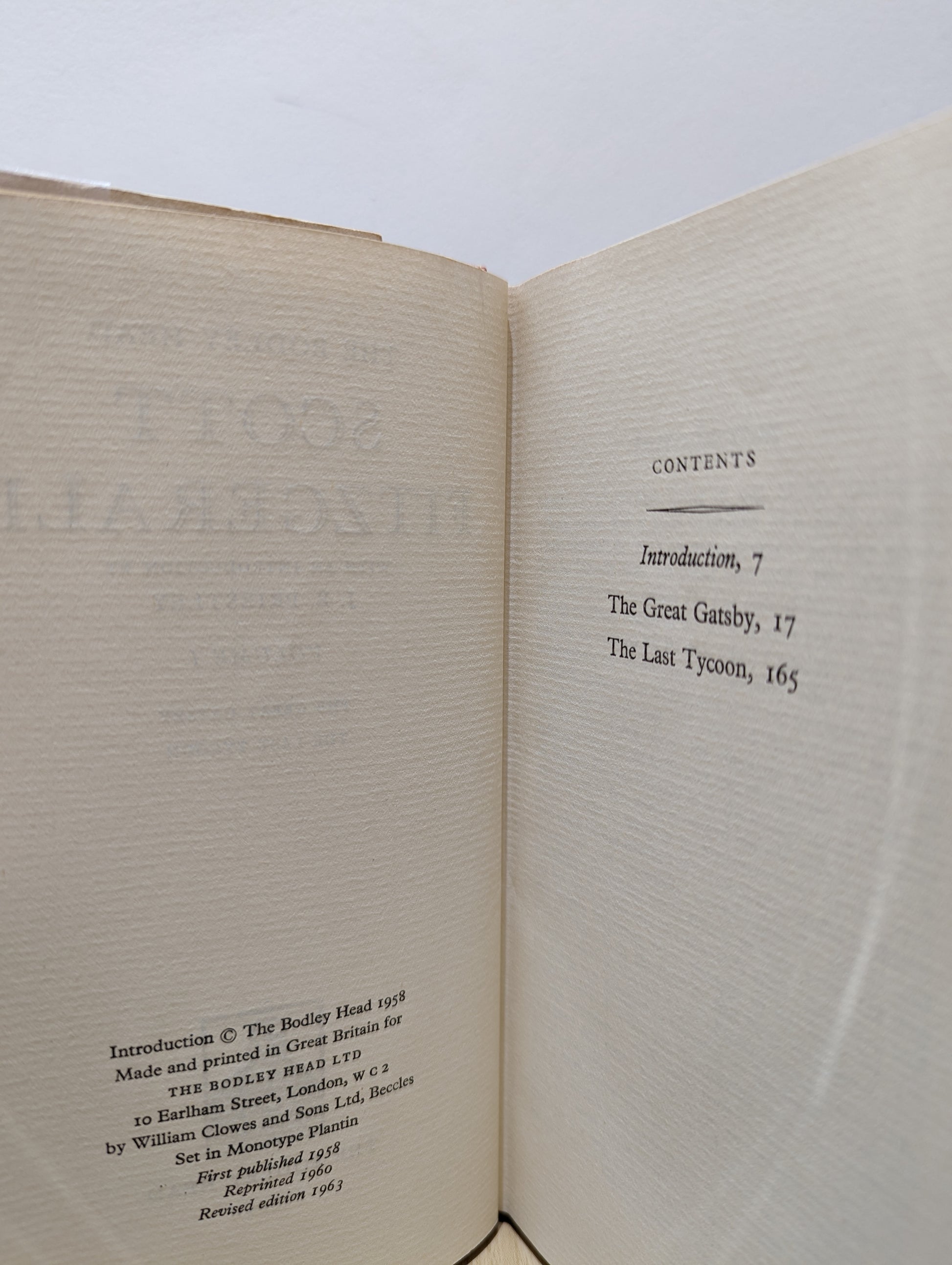 The Bodley Head Scott Fitzgerald Voume 1-4