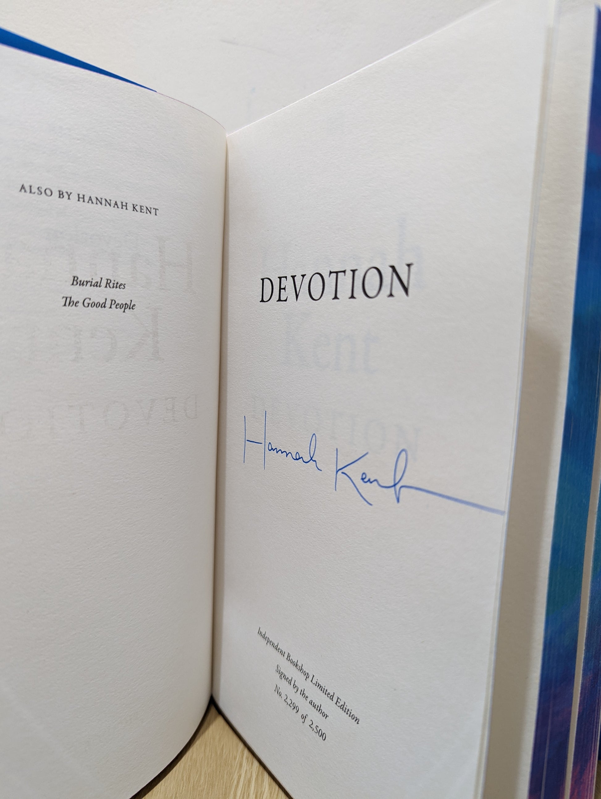 Devotion (Signed First Edition with sprayed edges)