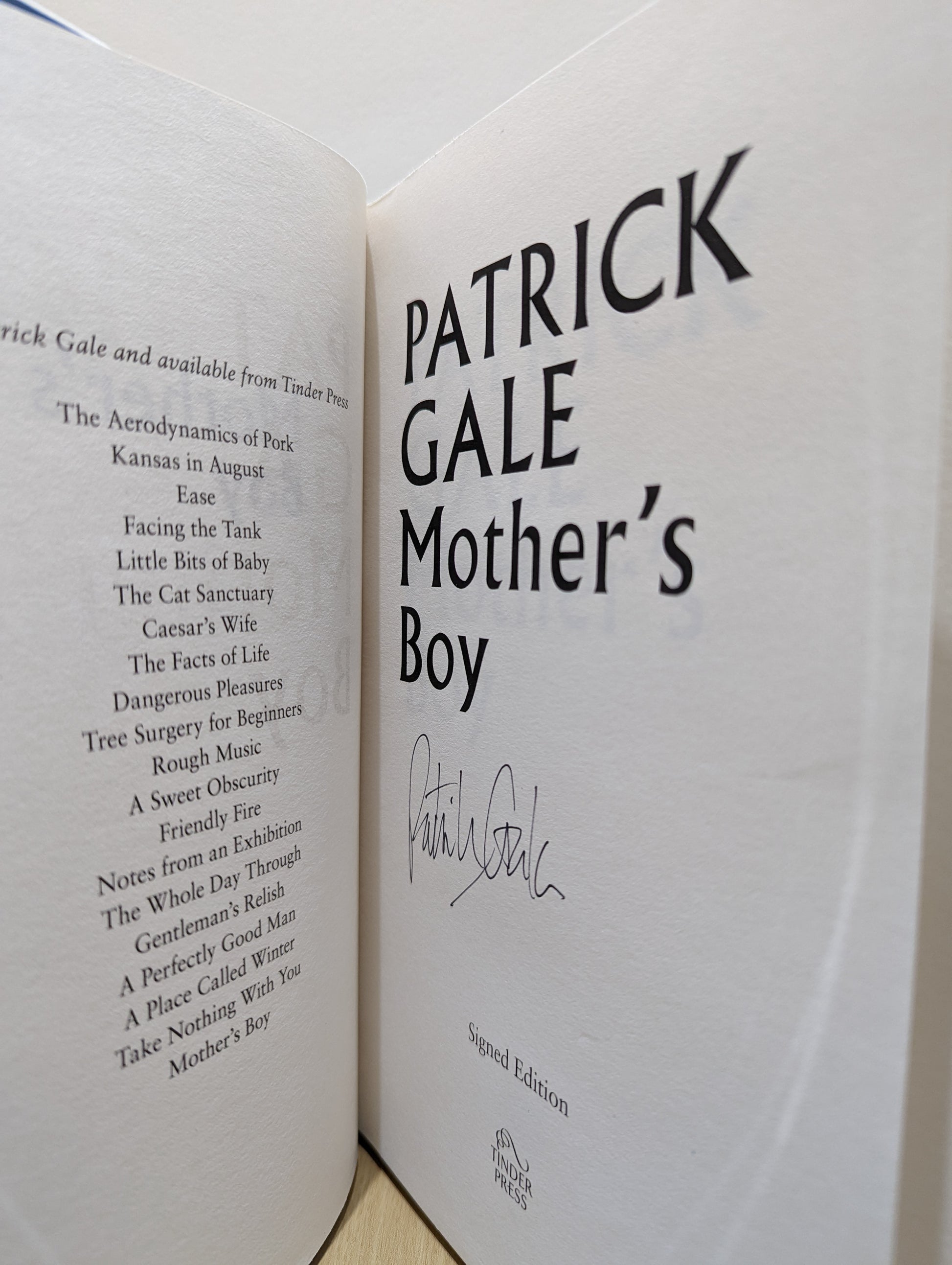 Mother's Boy (Signed First Edition with extra essay)