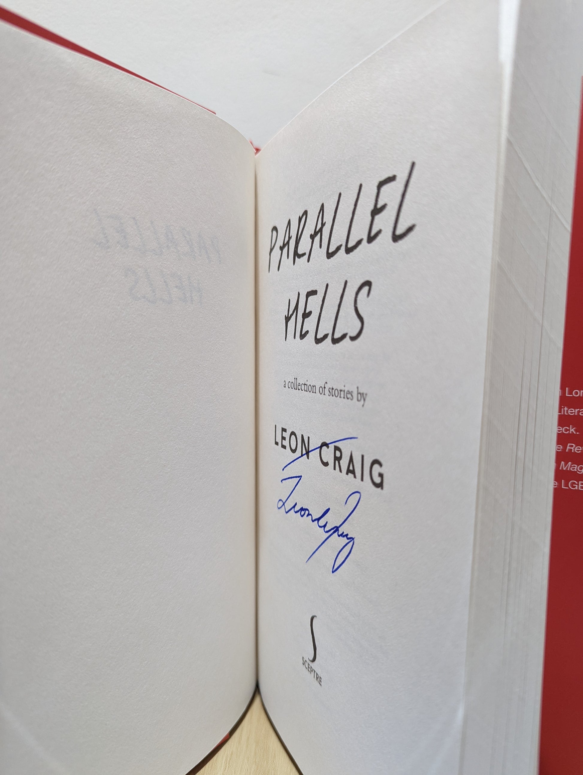 Parallel Hells (Signed First Edition)