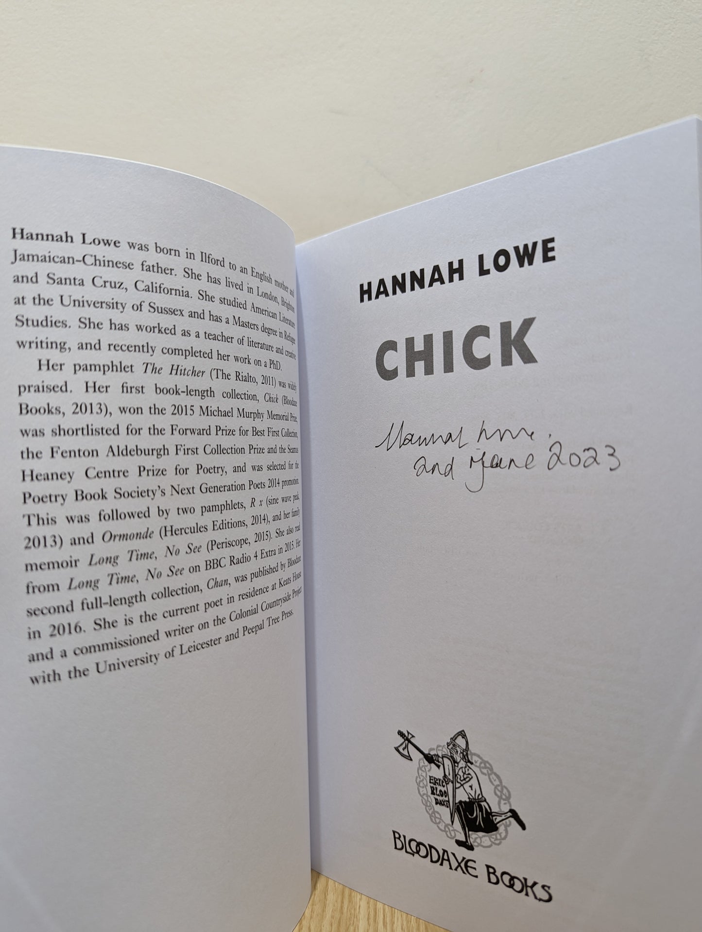 Chick (Signed to Title Page)