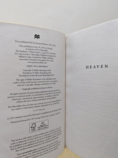 Heaven (Signed First Edition)