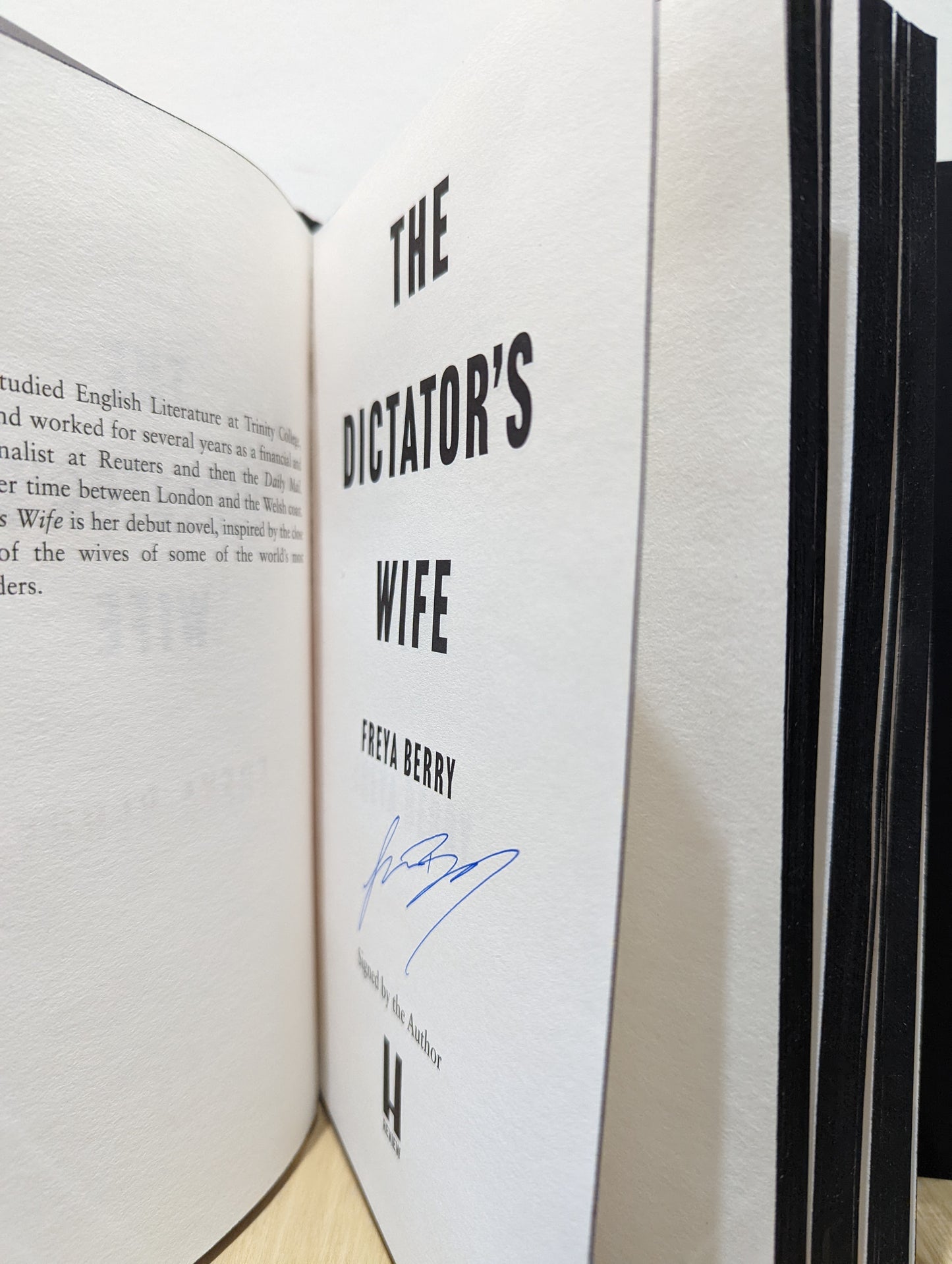 The Dictator's Wife (Signed First Edition with sprayed edges)