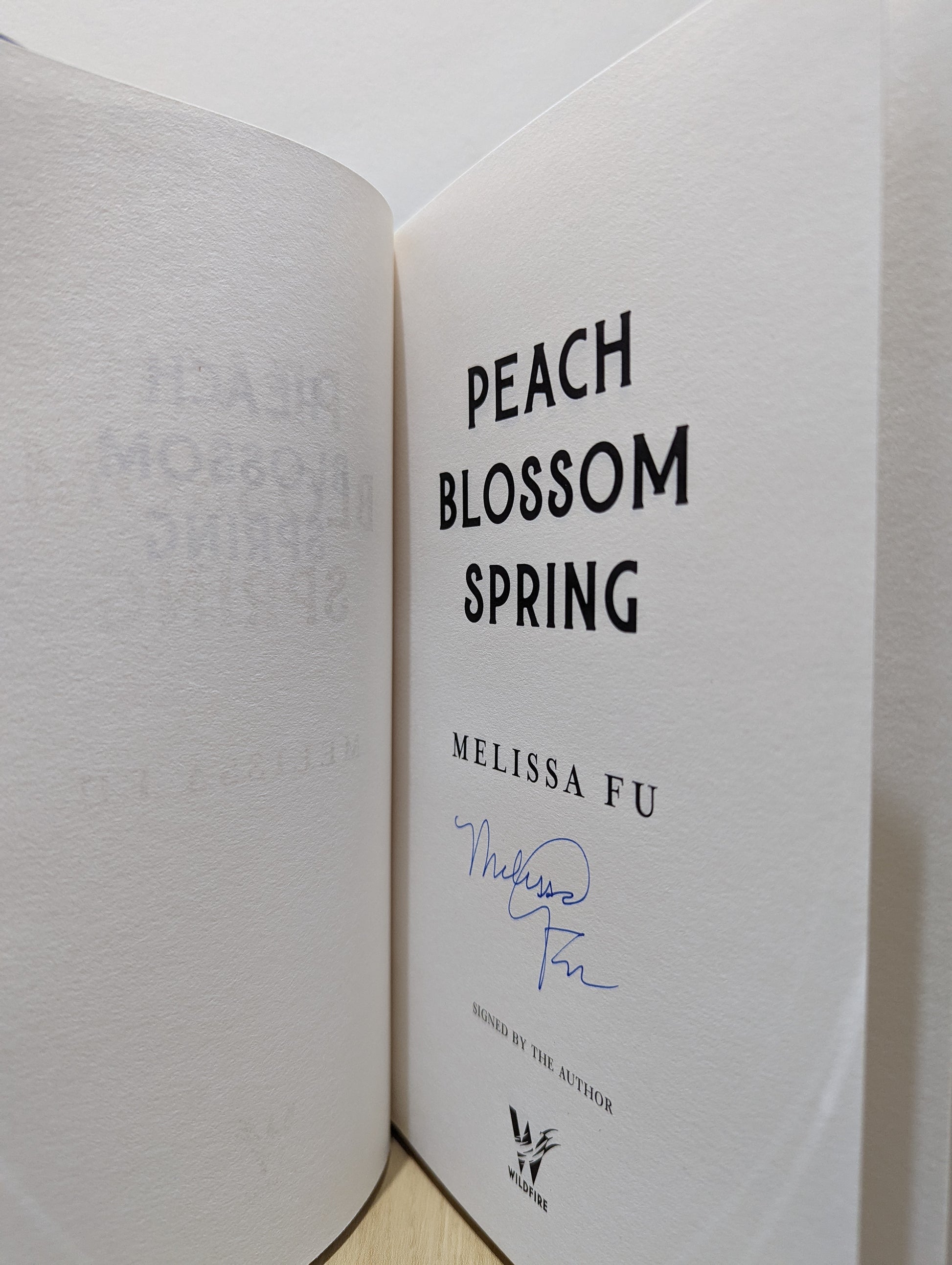 Peach Blossom Spring (Signed First Edition with extra essay)