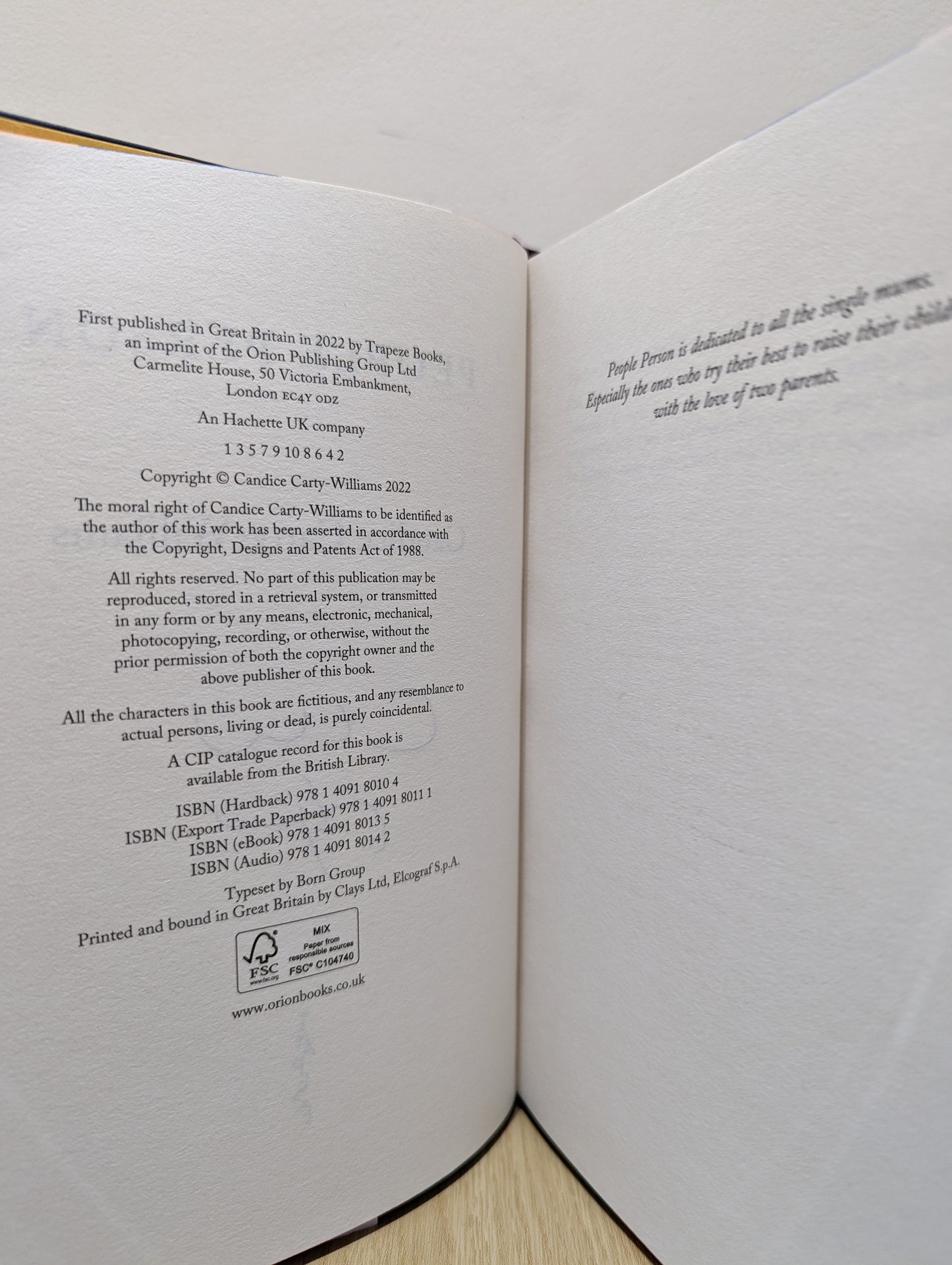 People Person (Signed First Edition with sprayed edges)