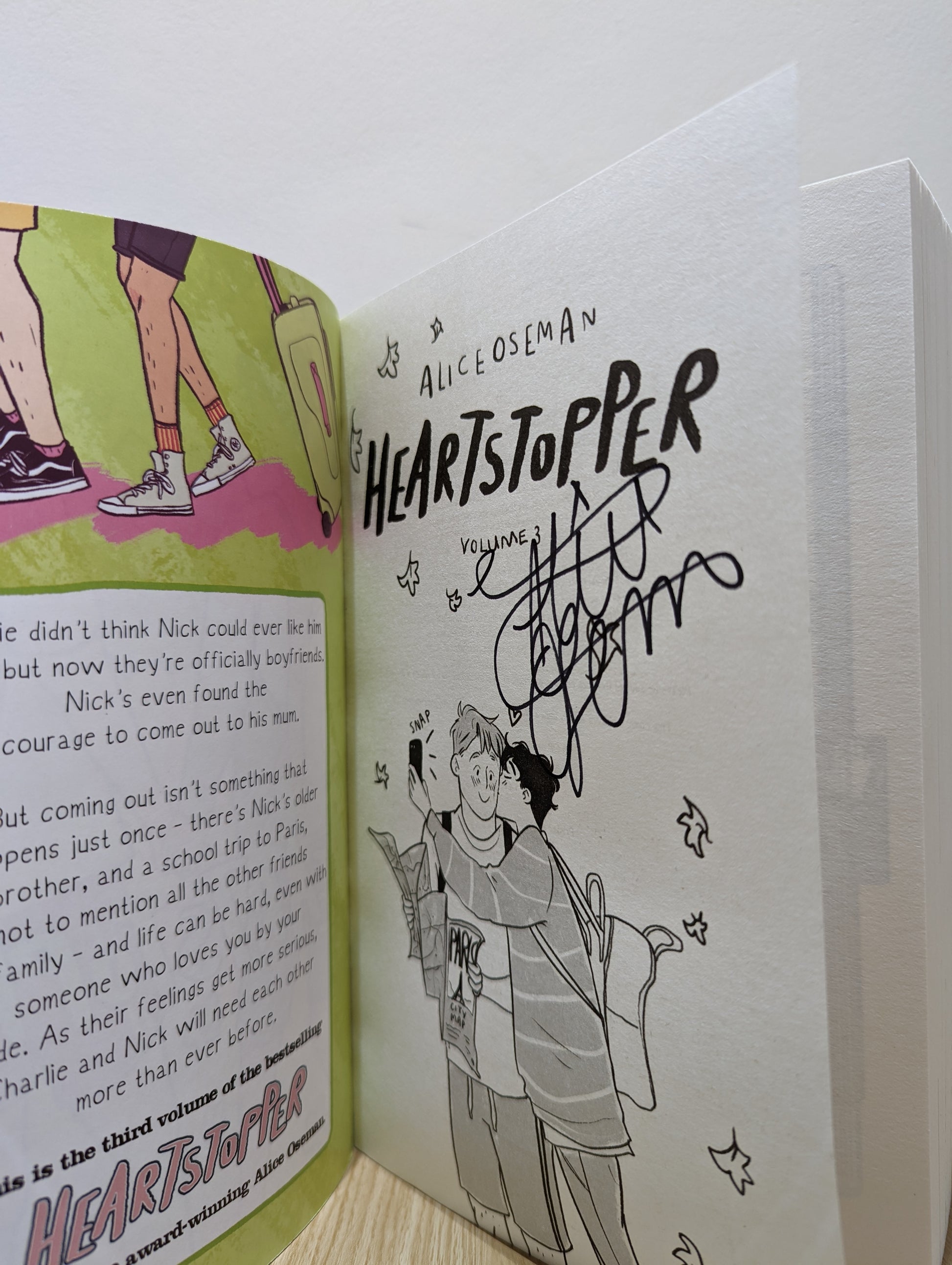 Heartstopper Volume 3 (Signed to Title Page)