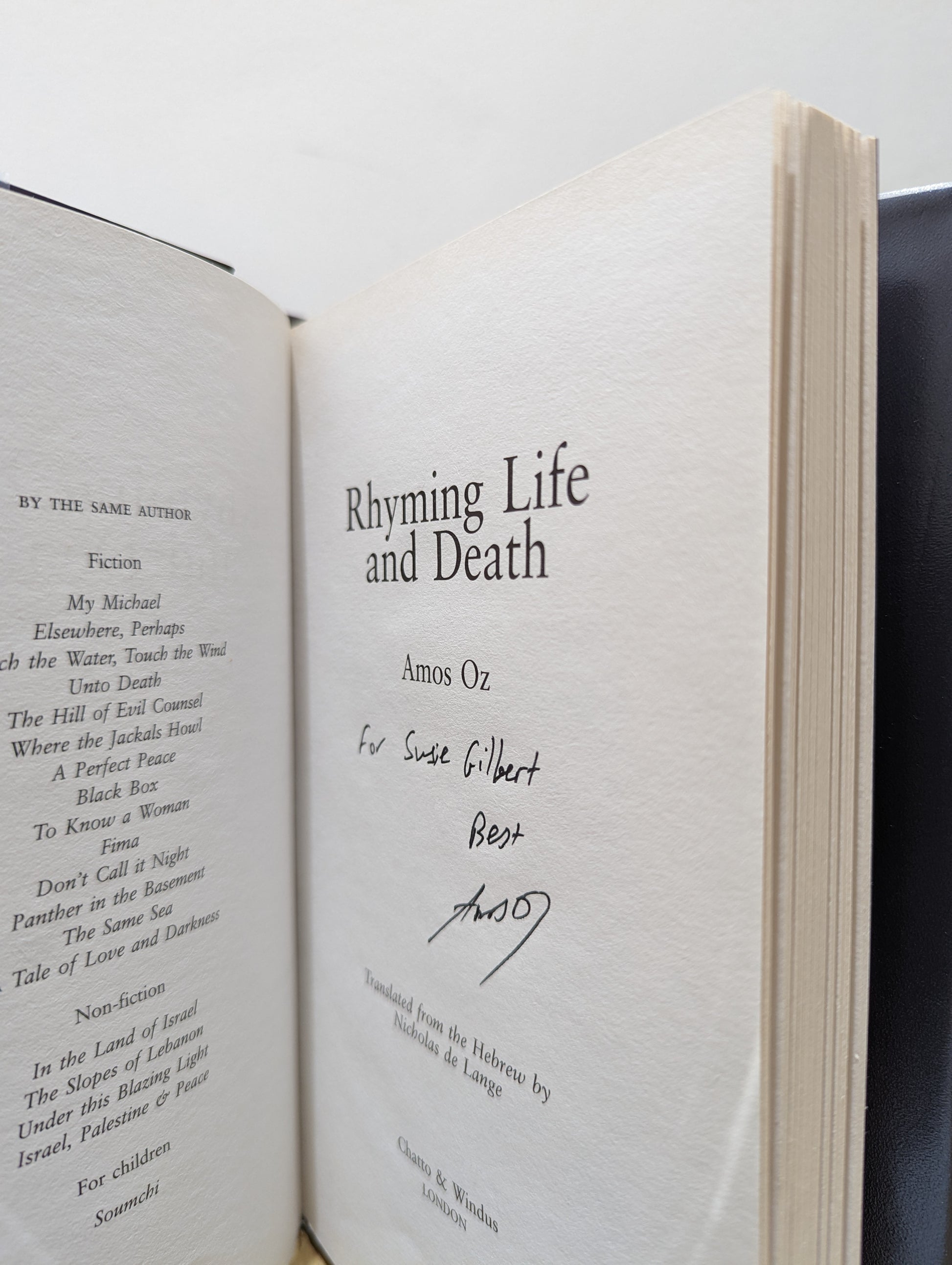 Rhyming Life and Death (Signed First Edition)