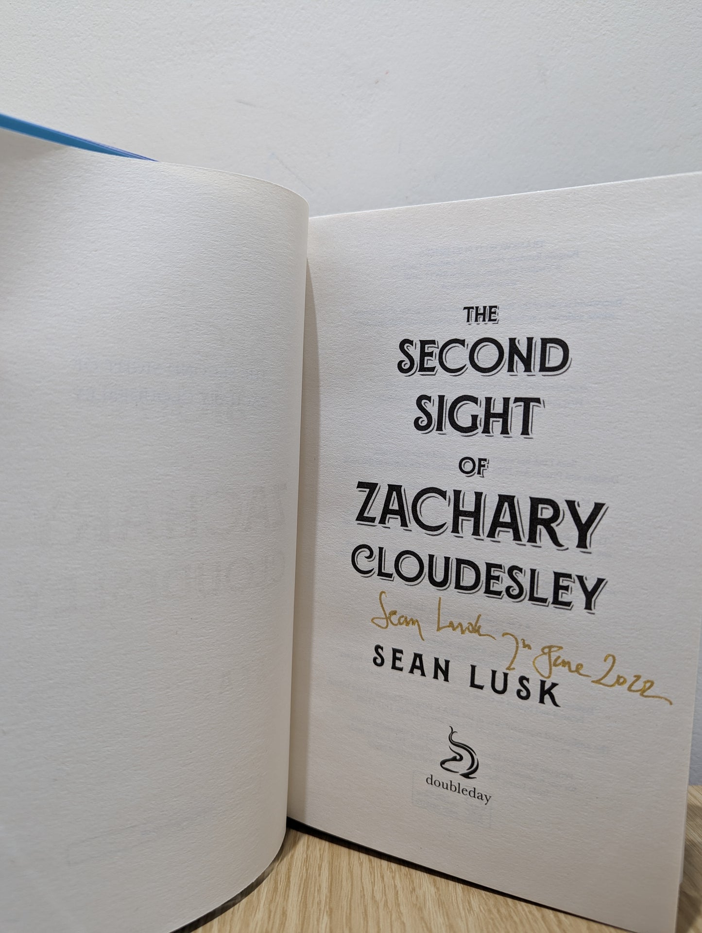 The Second Sight of Zachary Cloudesley (Signed Dated First Edition)