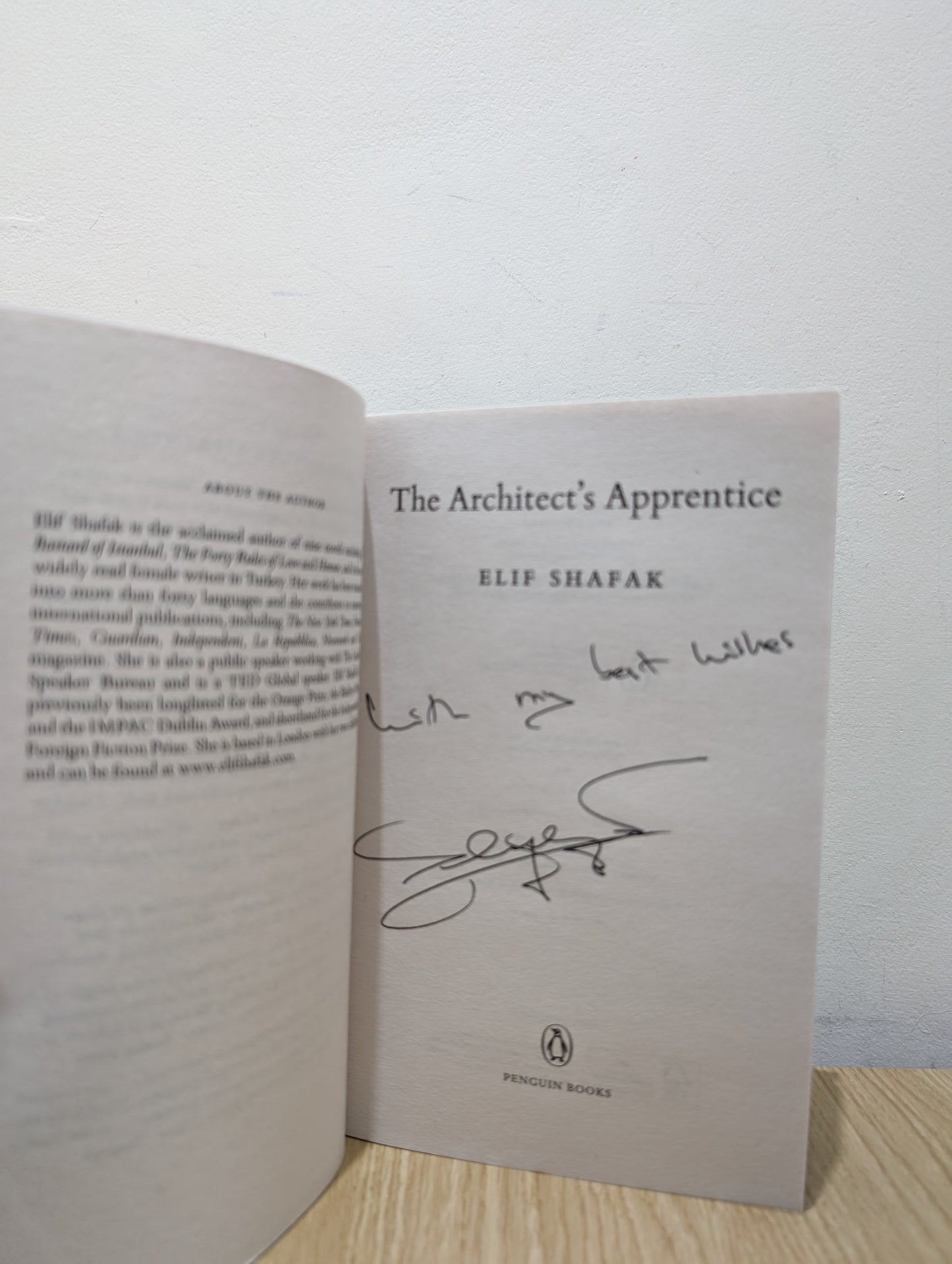 The Architect's Apprentice (Signed to Title Page)