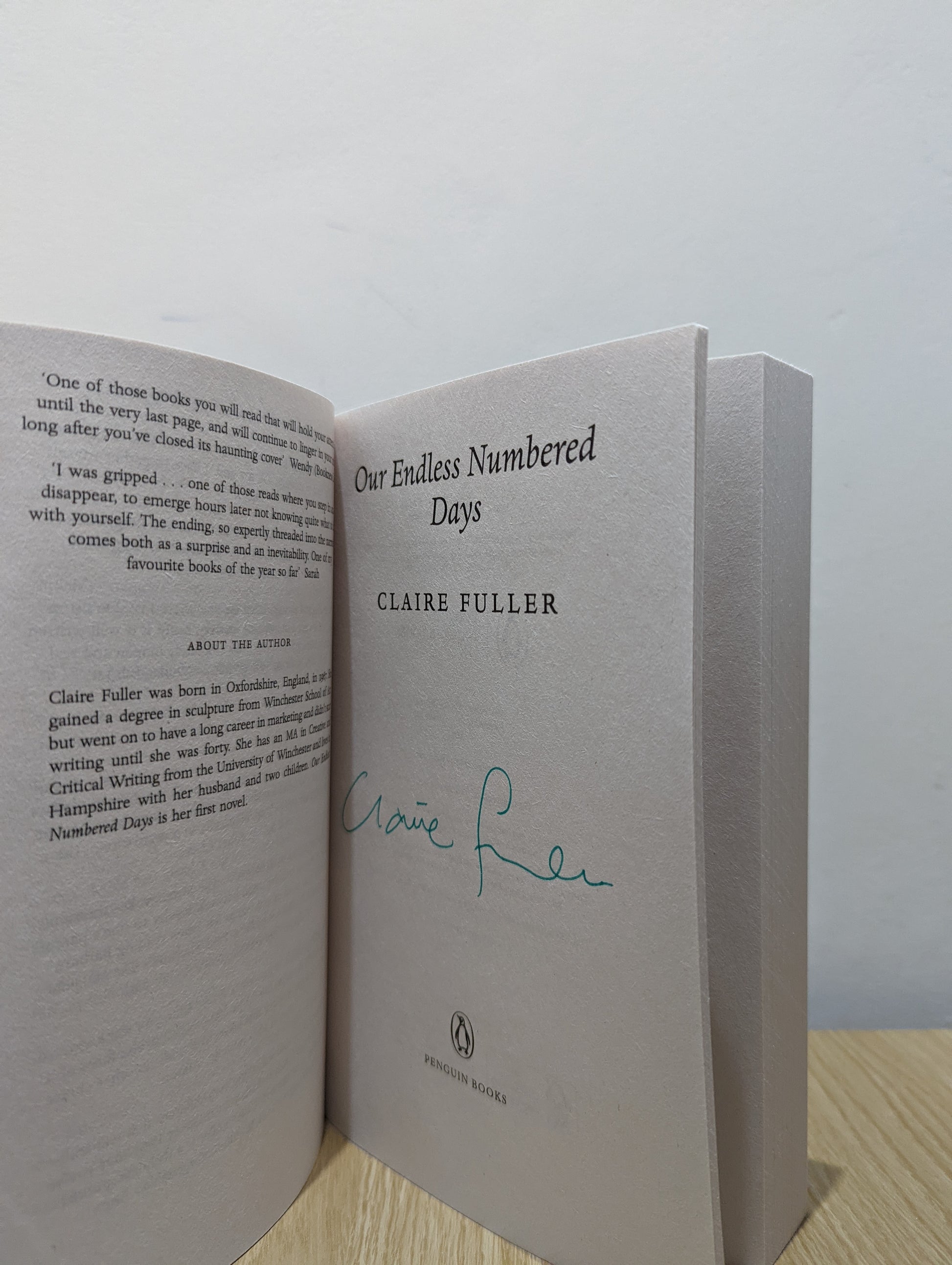 Our Endless Numbered Days (Signed to Title Page)